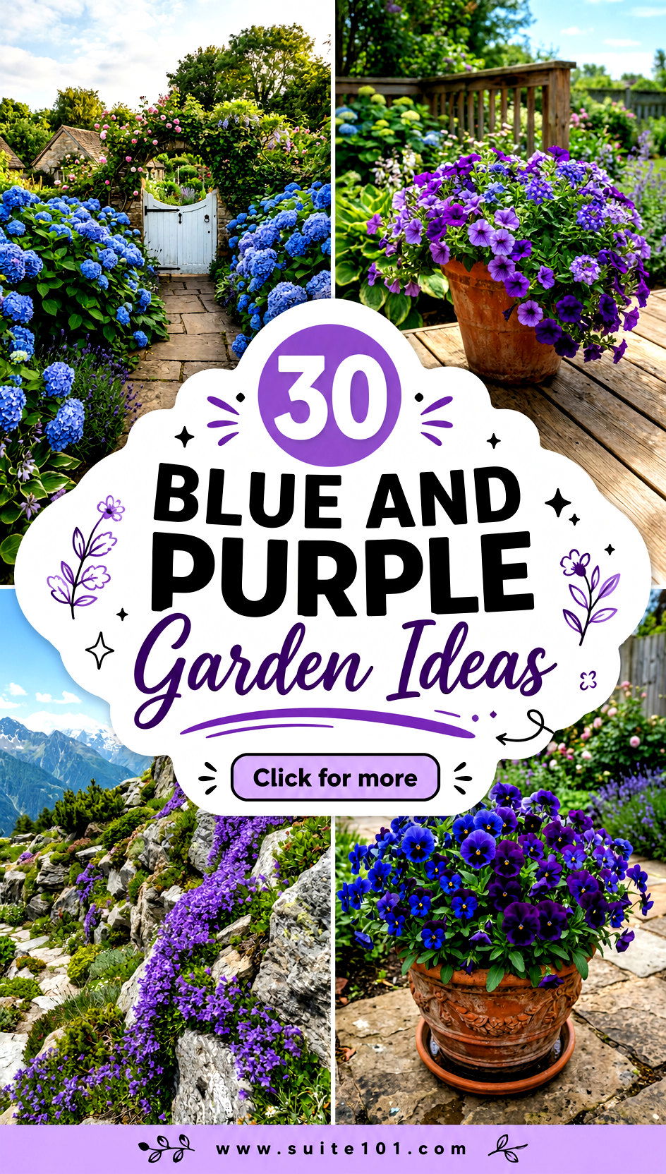 30 Blue and Purple Garden Ideas for Bold Blooming Color - 30 Blue and Purple Garden Ideas for Bold, Blooming Color