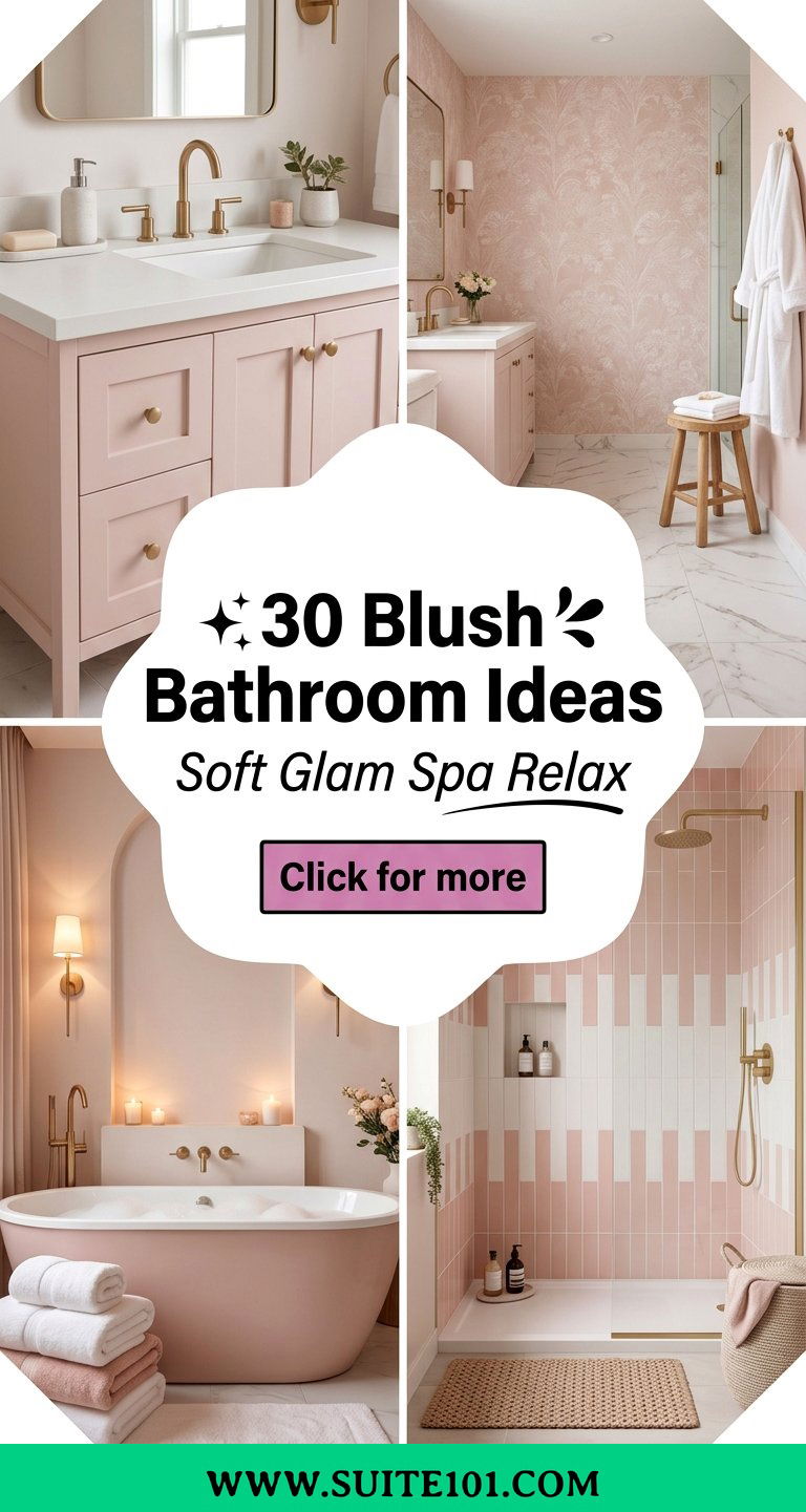 30 Blush Bathroom Ideas for Soft Glam Spa-Style Relaxation - 30 Blush Bathroom Ideas for Soft Glam, Spa-Style Relaxation