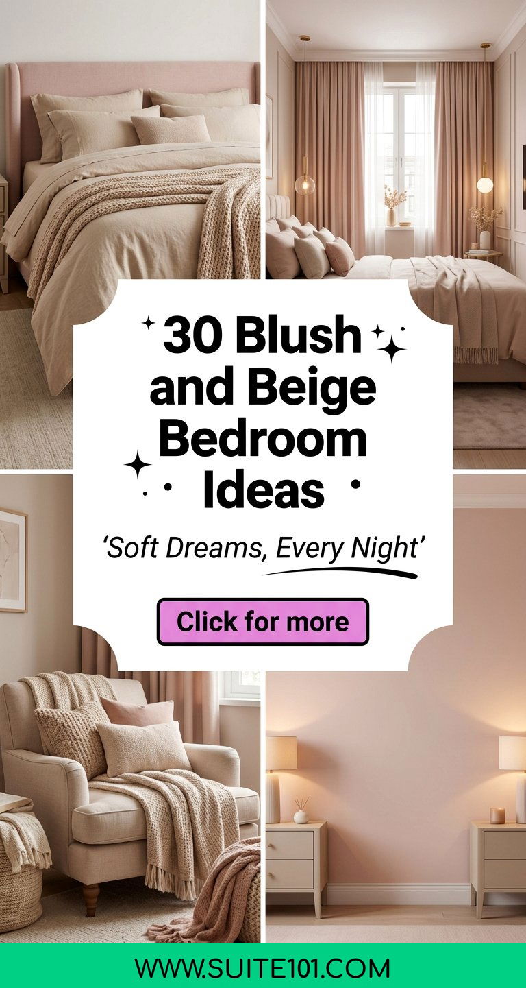 30 Blush and Beige Bedroom Ideas for Soft Dreamy Comfort - 30 Blush and Beige Bedroom Ideas for Soft, Dreamy Comfort