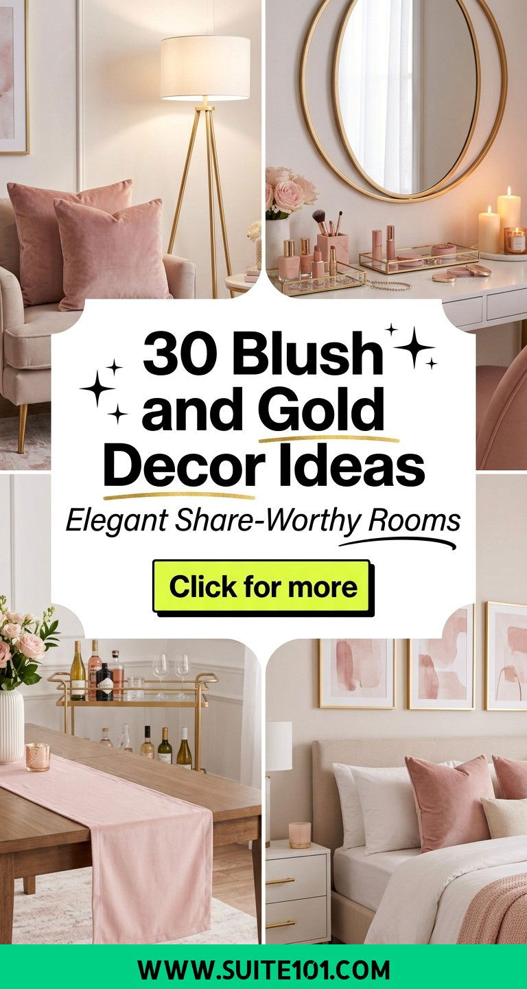 30 Blush and Gold Decor Ideas for Elegant Share-Worthy Rooms - 30 Blush and Gold Decor Ideas for Elegant, Share-Worthy Rooms