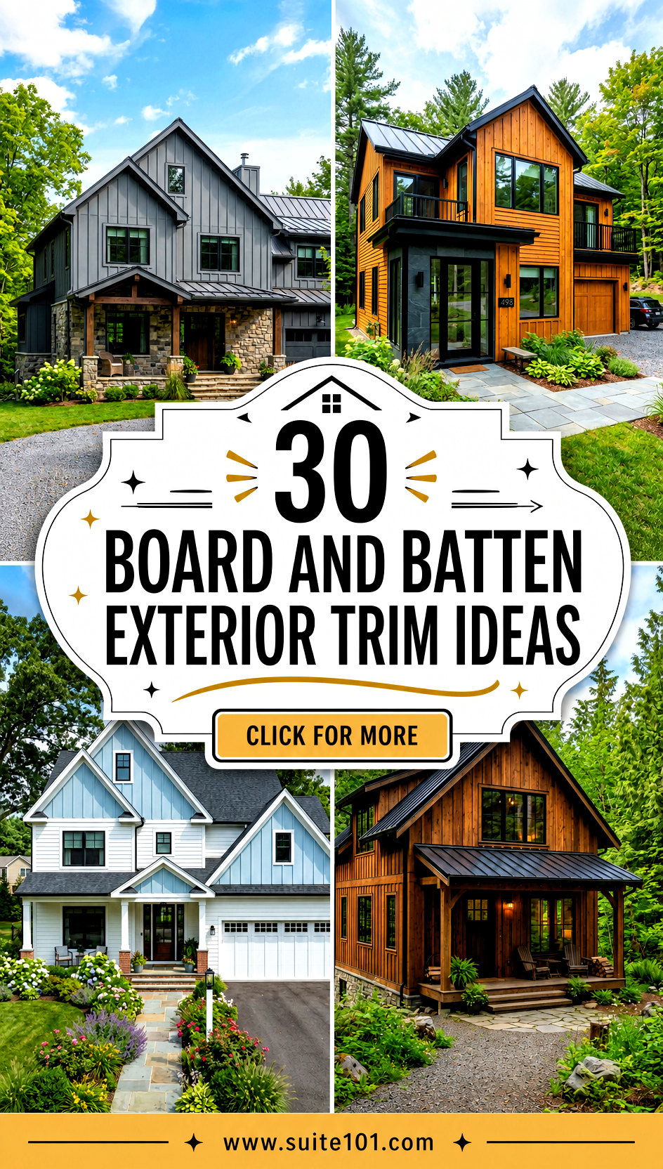 30 Board And Batten Exterior Trim Ideas for a Bold Clean Facade - 30 Board And Batten Exterior Trim Ideas for a Bold, Clean Facade