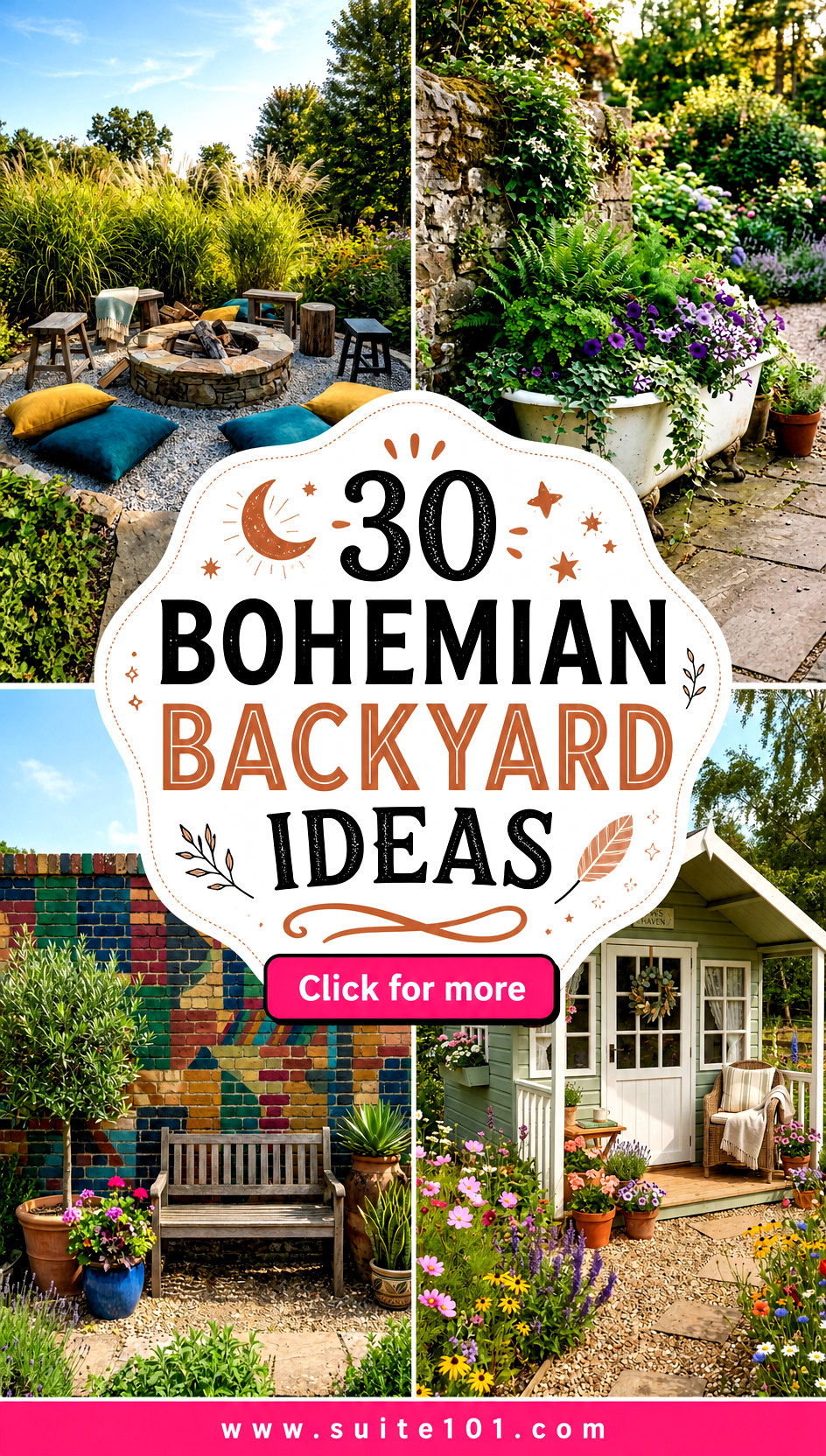 30 Bohemian Backyard Ideas for Firepit Nights and Garden Charm - 30 Bohemian Backyard Ideas for Firepit Nights and Garden Charm