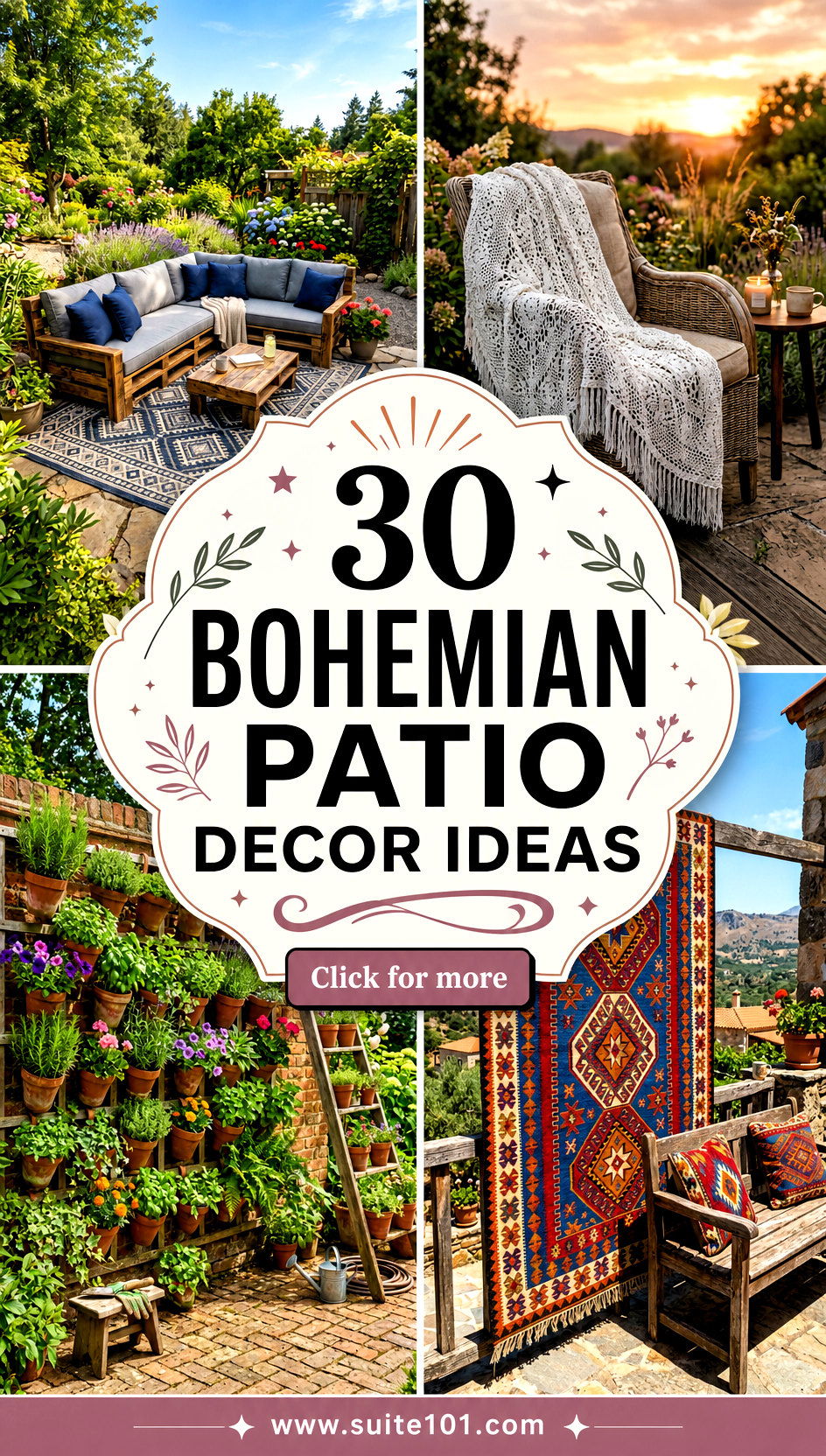 30 Bohemian Patio Decor Ideas to Create a Relaxing Outdoor Escape - 30 Bohemian Patio Decor Ideas to Create a Relaxing Outdoor Escape