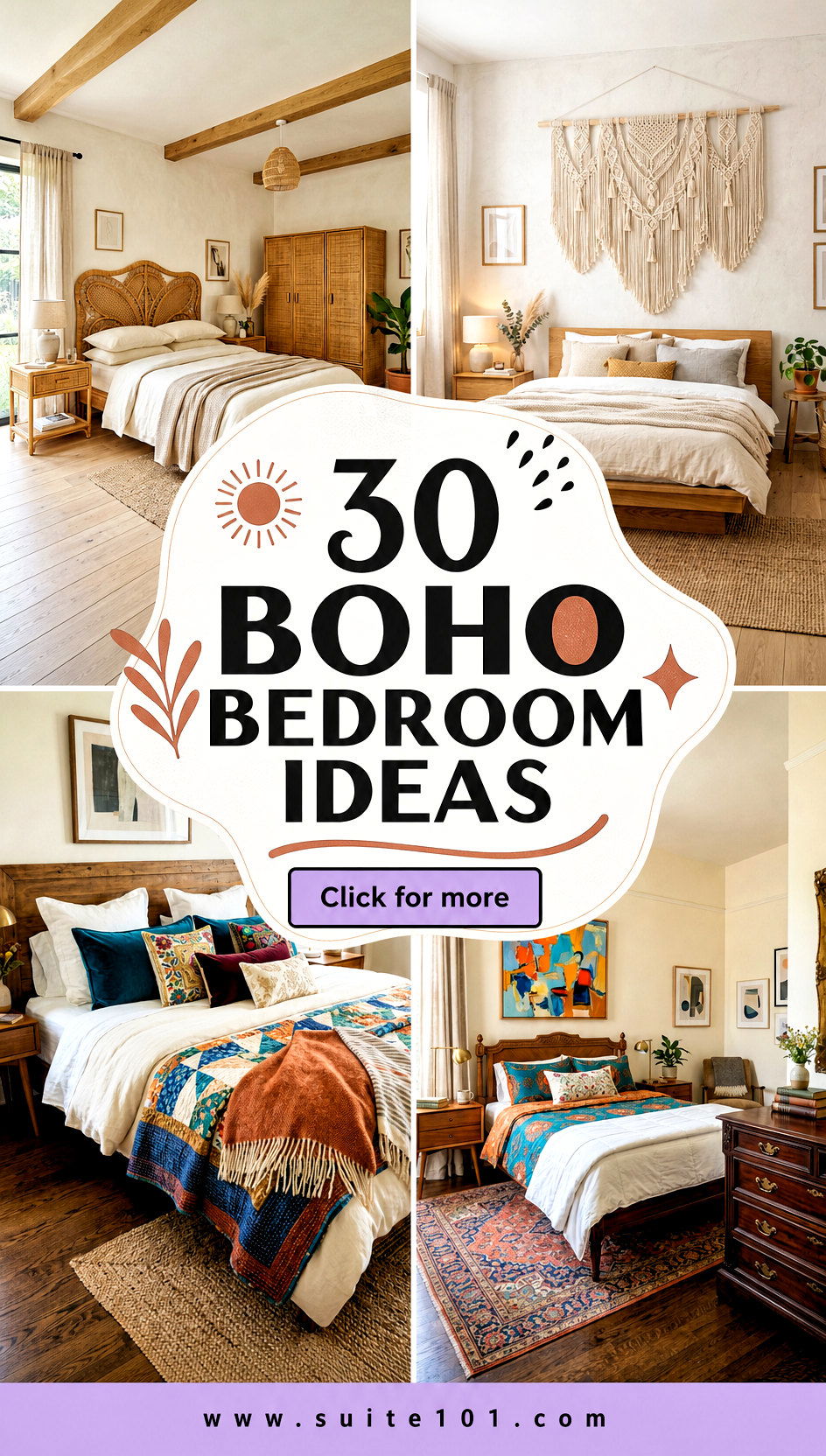 30 Boho Bedroom Ideas for Effortless Texture and Warmth - 30 Boho Bedroom Ideas for Effortless Texture and Warmth