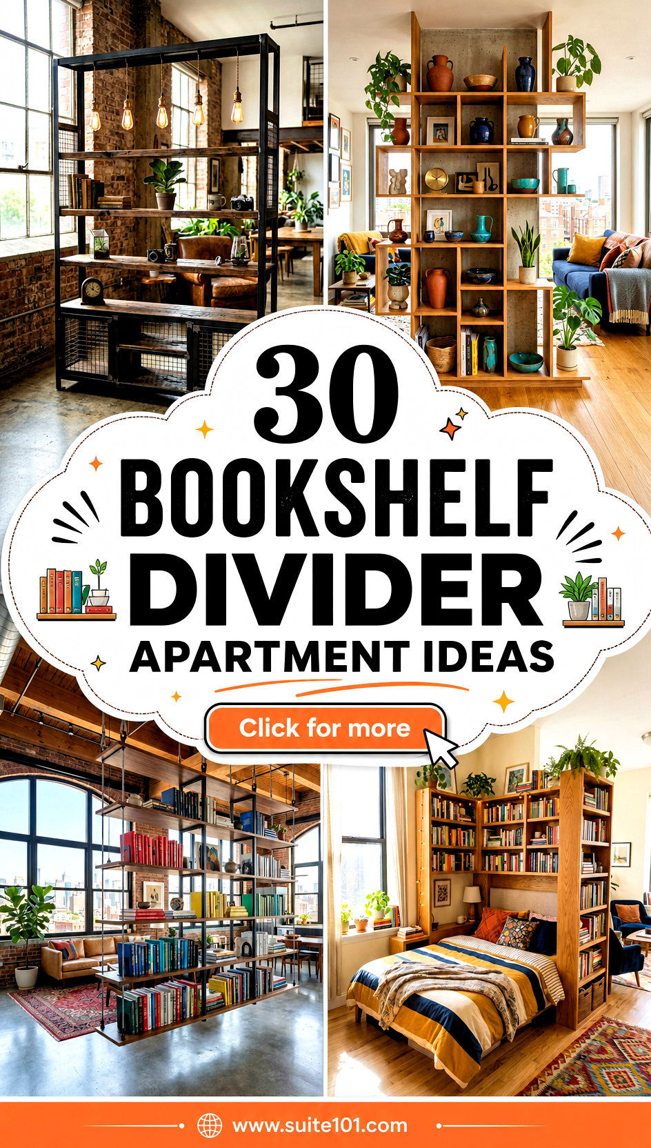 30 Bookshelf Divider Apartment Ideas for Clever Space Zoning - 30 Bookshelf Divider Apartment Ideas for Clever Space Zoning