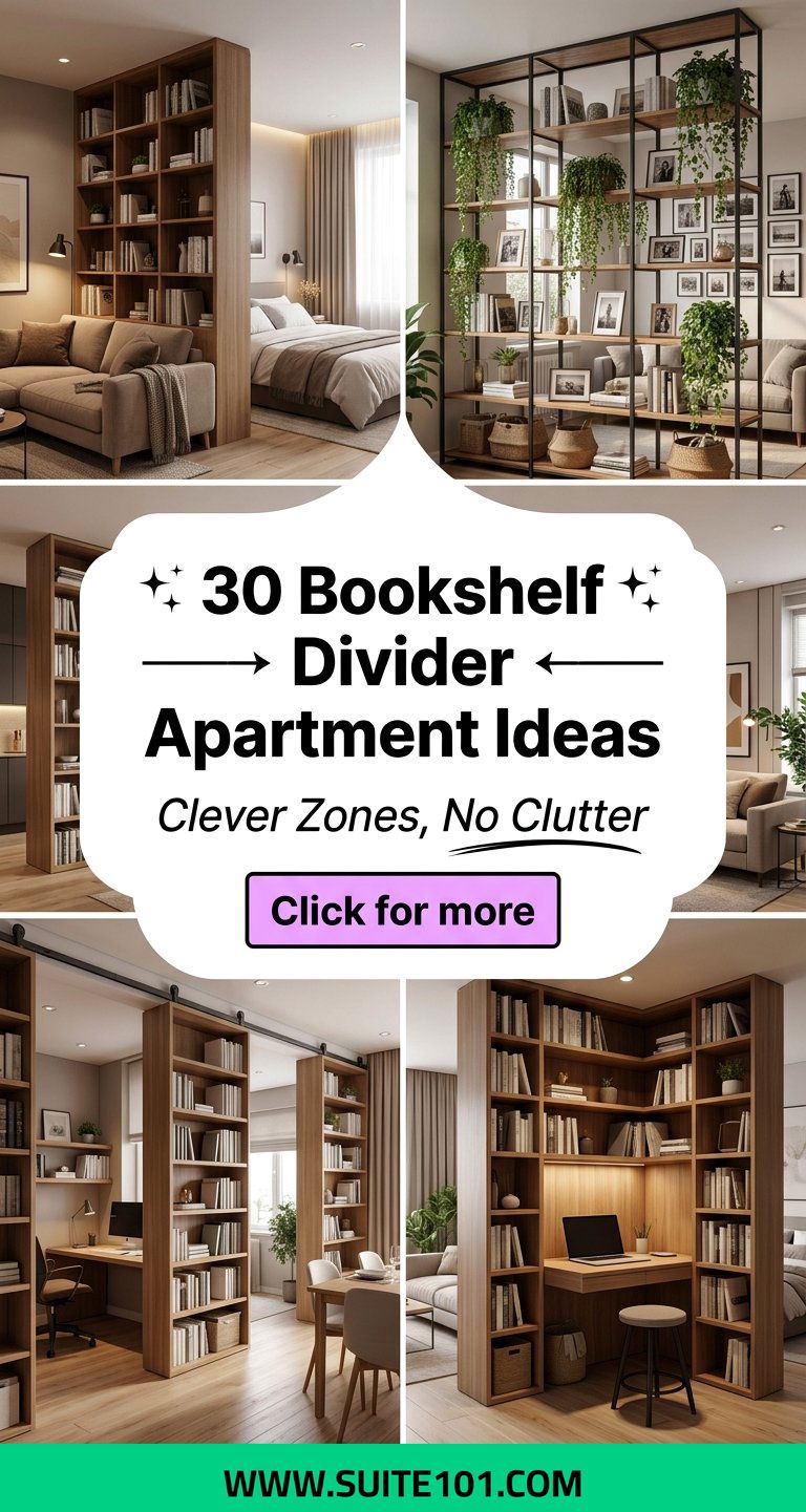 30 Bookshelf Divider Apartment Ideas for Clever Space Zoning - 30 Bookshelf Divider Apartment Ideas for Clever Space Zoning