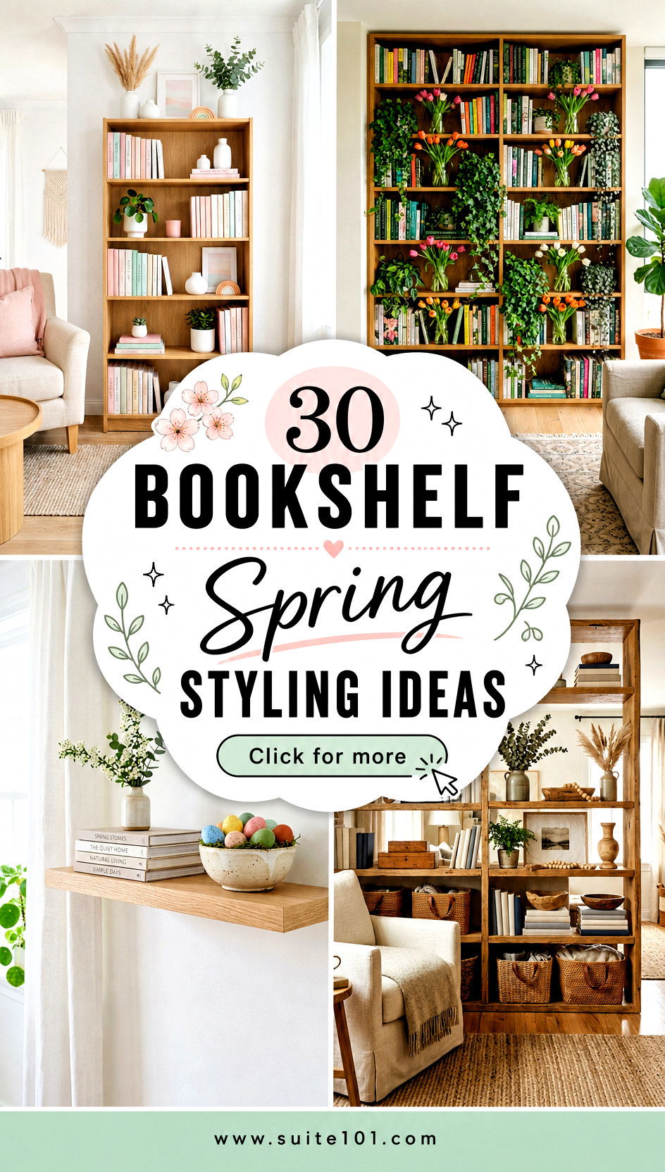 30 Bookshelf Spring Styling Ideas to Refresh Your Shelves Fast - 30 Bookshelf Spring Styling Ideas to Refresh Your Shelves Fast