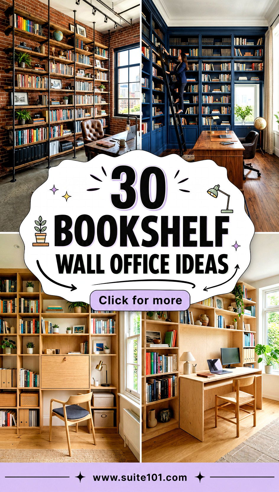 30 Bookshelf Wall Office Ideas for a Productive Stylish Setup - 30 Bookshelf Wall Office Ideas for a Productive, Stylish Setup