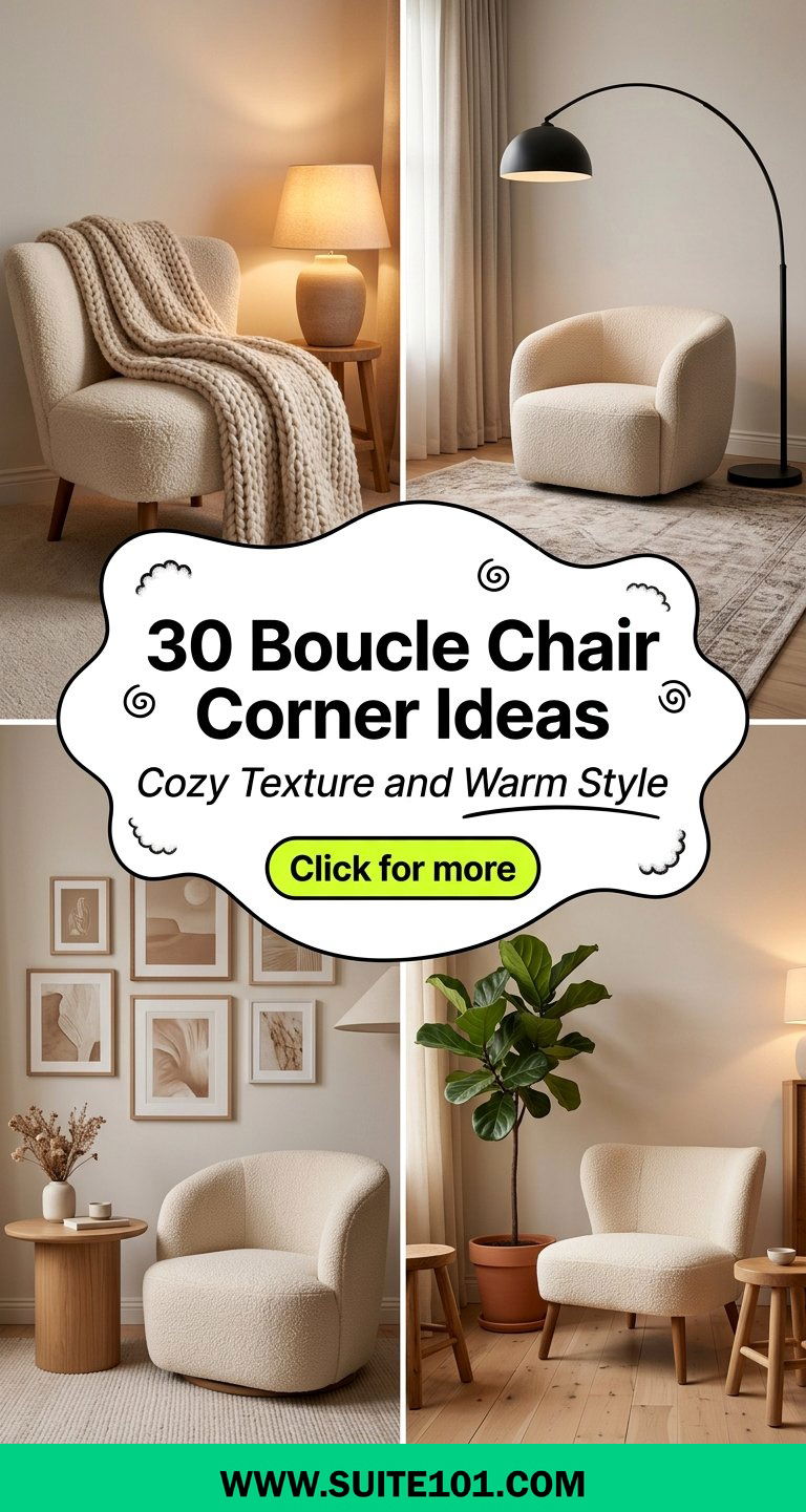 30 Boucle Chair Corner Ideas for Cozy Texture and Warm Style - 30 Boucle Chair Corner Ideas for Cozy Texture and Warm Style