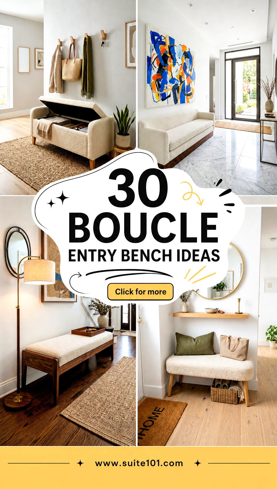 30 Boucle Entry Bench Ideas for Cozy High-End First Impressions - 30 Boucle Entry Bench Ideas for Cozy, High-End First Impressions