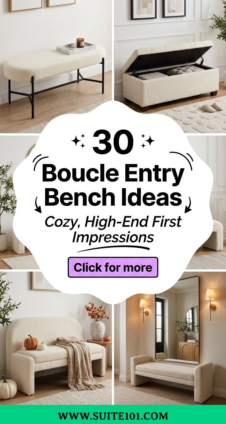 30 Boucle Entry Bench Ideas for Cozy High-End First Impressions - 30 Boucle Entry Bench Ideas for Cozy, High-End First Impressions
