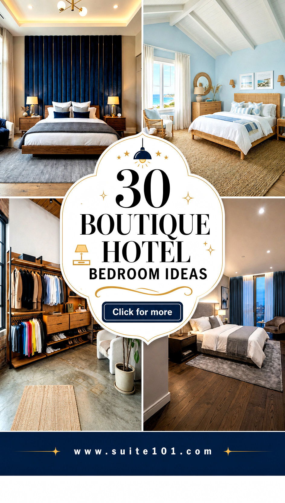 30 Boutique Hotel Bedroom Ideas for a Chic Restful Makeover - 30 Boutique Hotel Bedroom Ideas for a Chic, Restful Makeover
