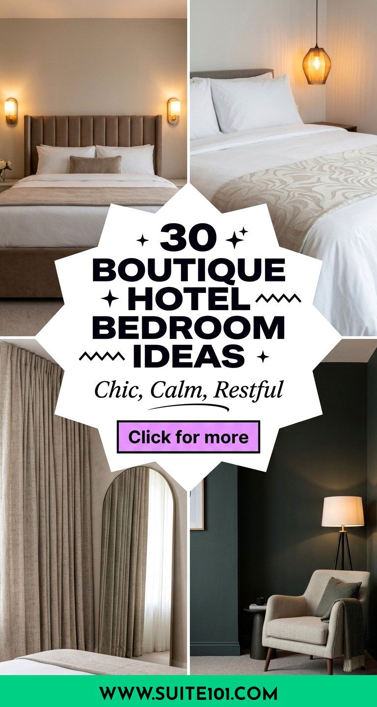 30 Boutique Hotel Bedroom Ideas for a Chic Restful Makeover - 30 Boutique Hotel Bedroom Ideas for a Chic, Restful Makeover