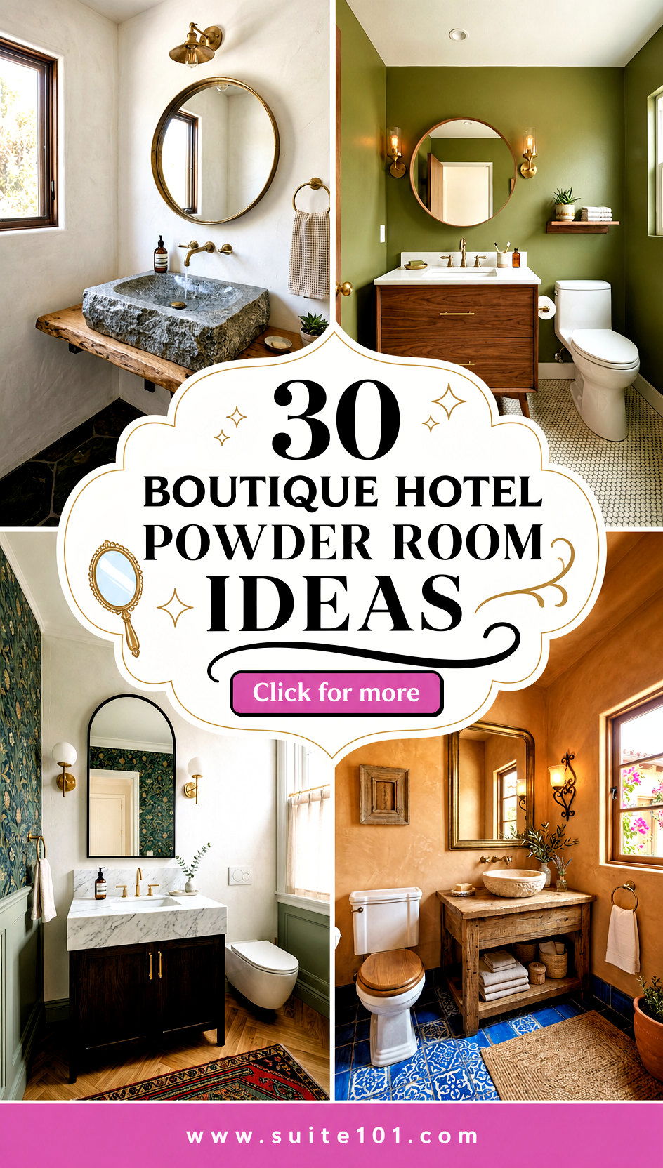 30 Boutique Hotel Powder Room Ideas for a Bold Elegant Glow - 30 Boutique Hotel Powder Room Ideas for a Bold, Elegant Glow