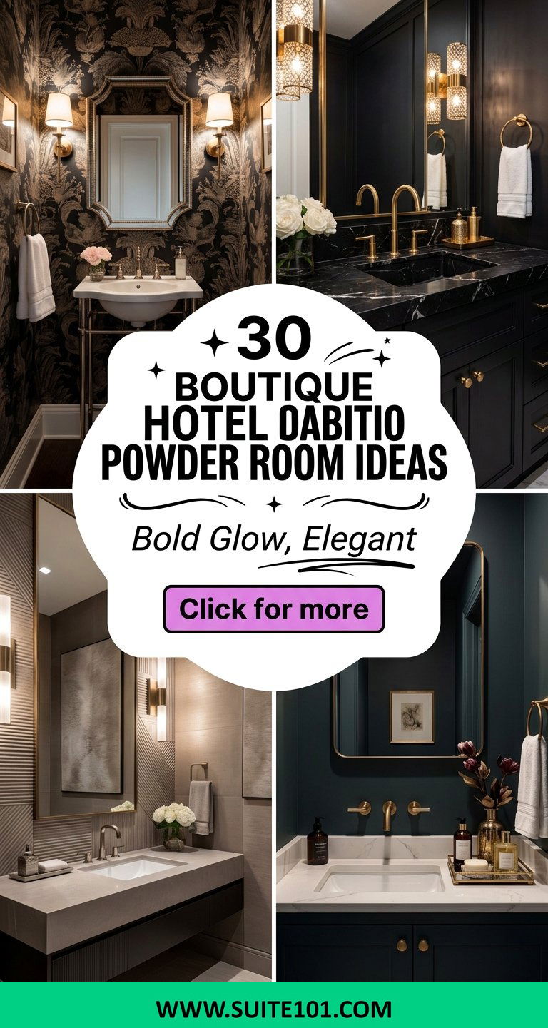 30 Boutique Hotel Powder Room Ideas for a Bold Elegant Glow - 30 Boutique Hotel Powder Room Ideas for a Bold, Elegant Glow