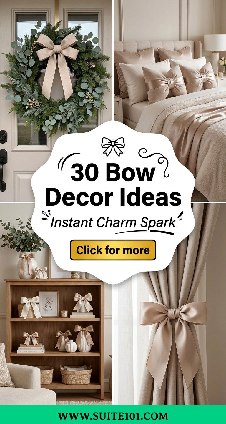 30 Bow Decor Ideas for Instant Charm in Every Room Design - 30 Bow Decor Ideas for Instant Charm in Every Room Design