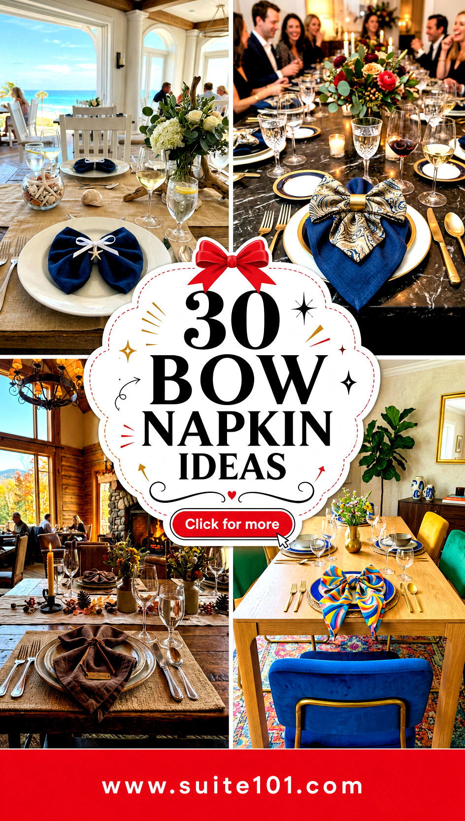 30 Bow Napkin Ideas for Pretty Table Settings That Pop - 30 Bow Napkin Ideas for Pretty Table Settings That Pop