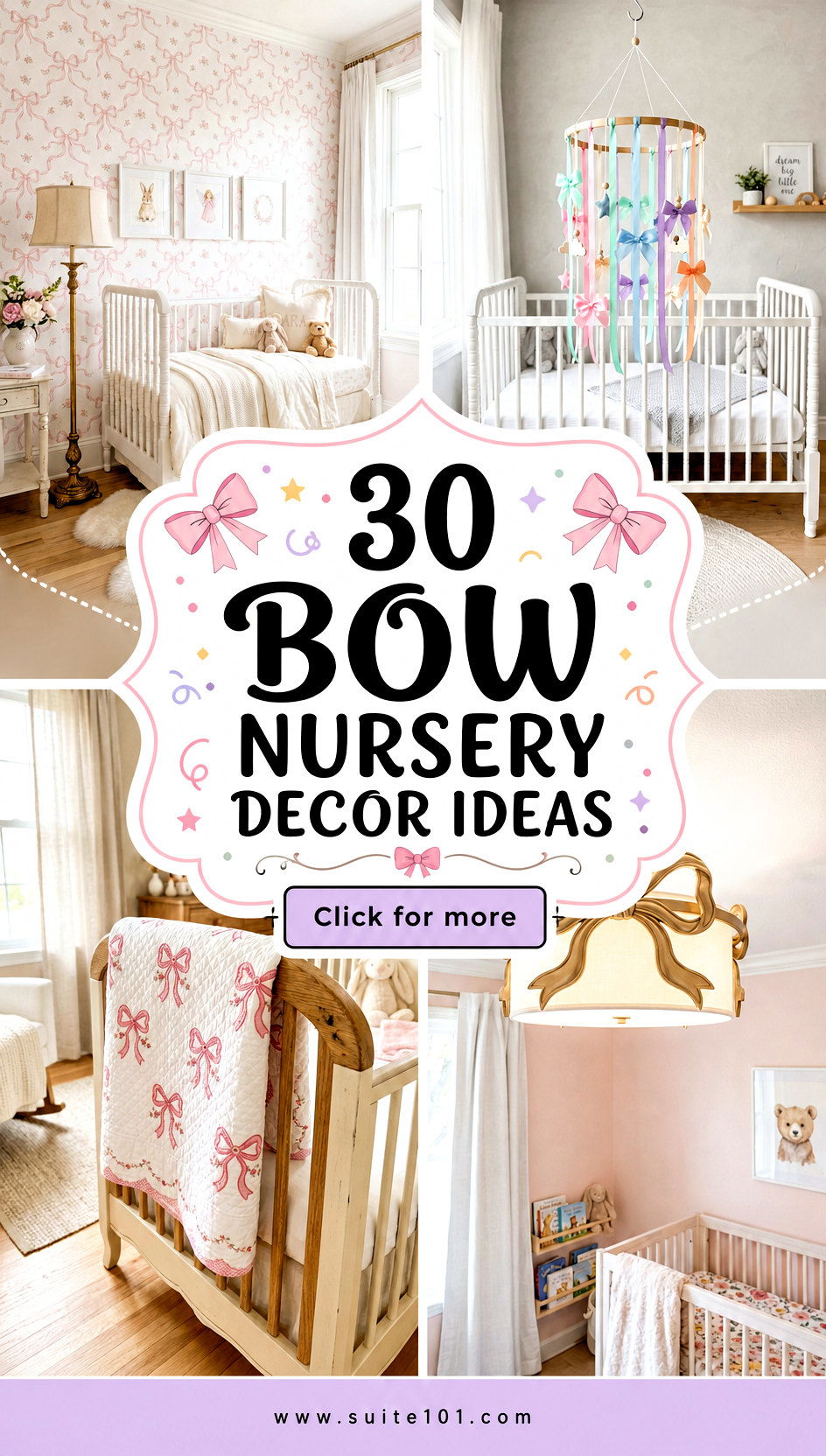 30 Bow Nursery Decor Ideas for a Sweet Photo-Ready Space - 30 Bow Nursery Decor Ideas for a Sweet, Photo-Ready Space