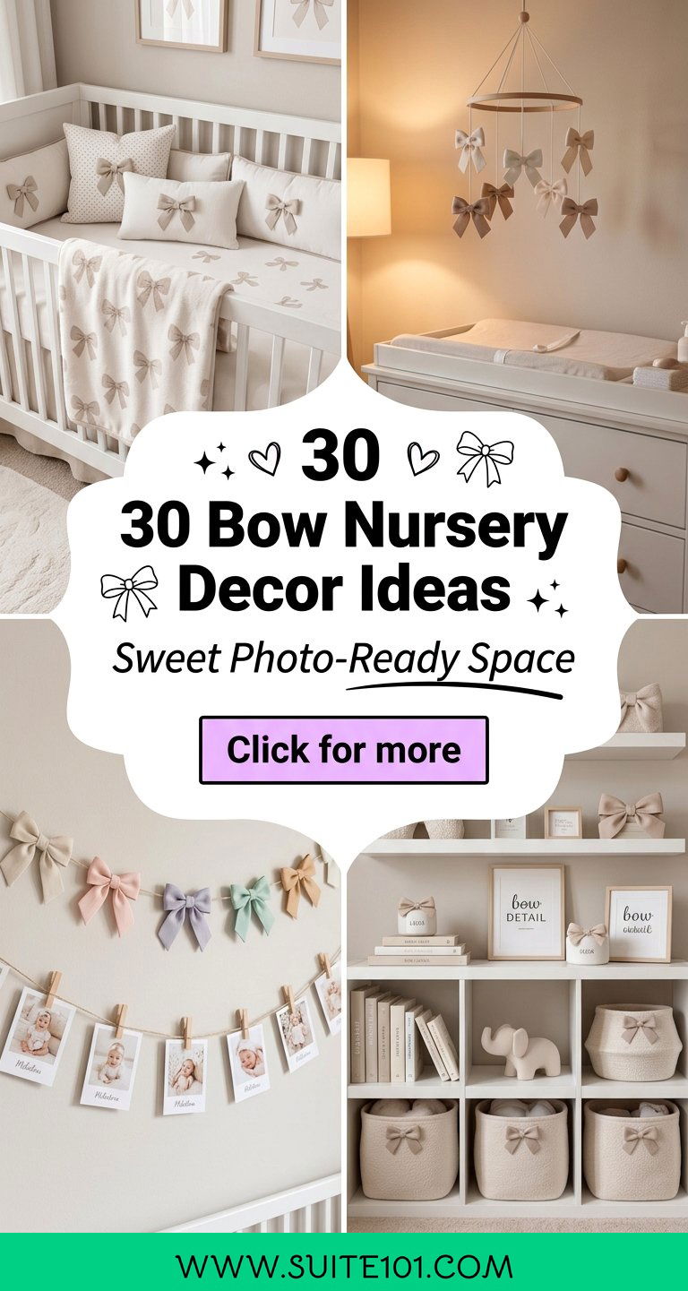 30 Bow Nursery Decor Ideas for a Sweet Photo-Ready Space - 30 Bow Nursery Decor Ideas for a Sweet, Photo-Ready Space