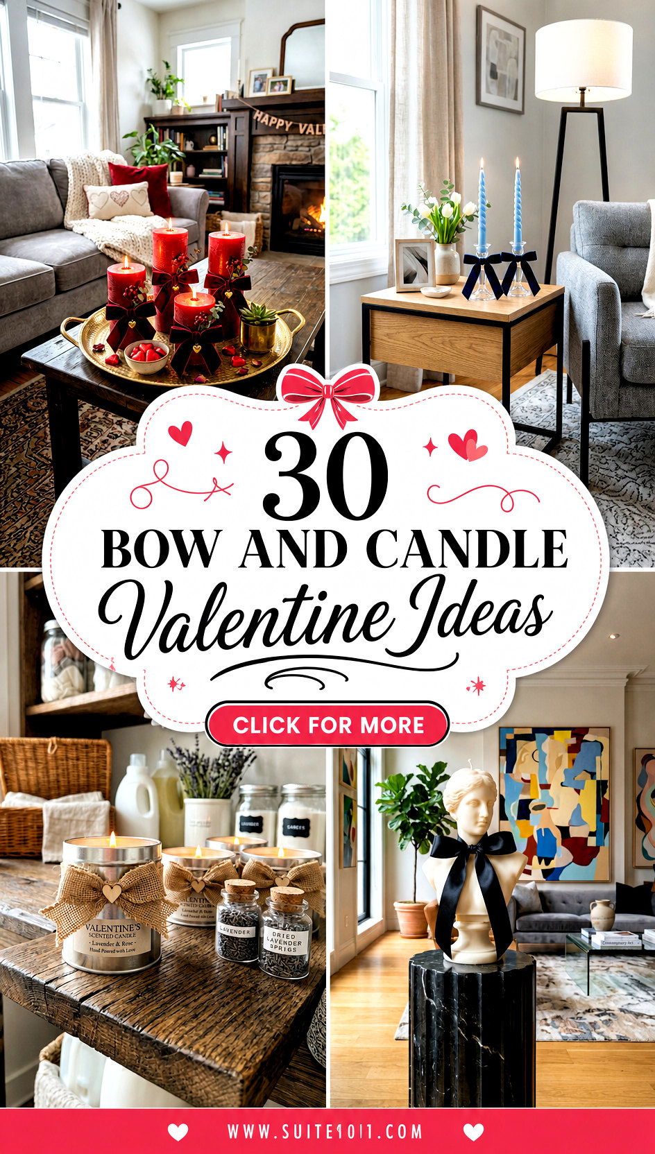 30 Bow and Candle Valentine Ideas for a Cozy Romantic Glow - 30 Bow and Candle Valentine Ideas for a Cozy, Romantic Glow