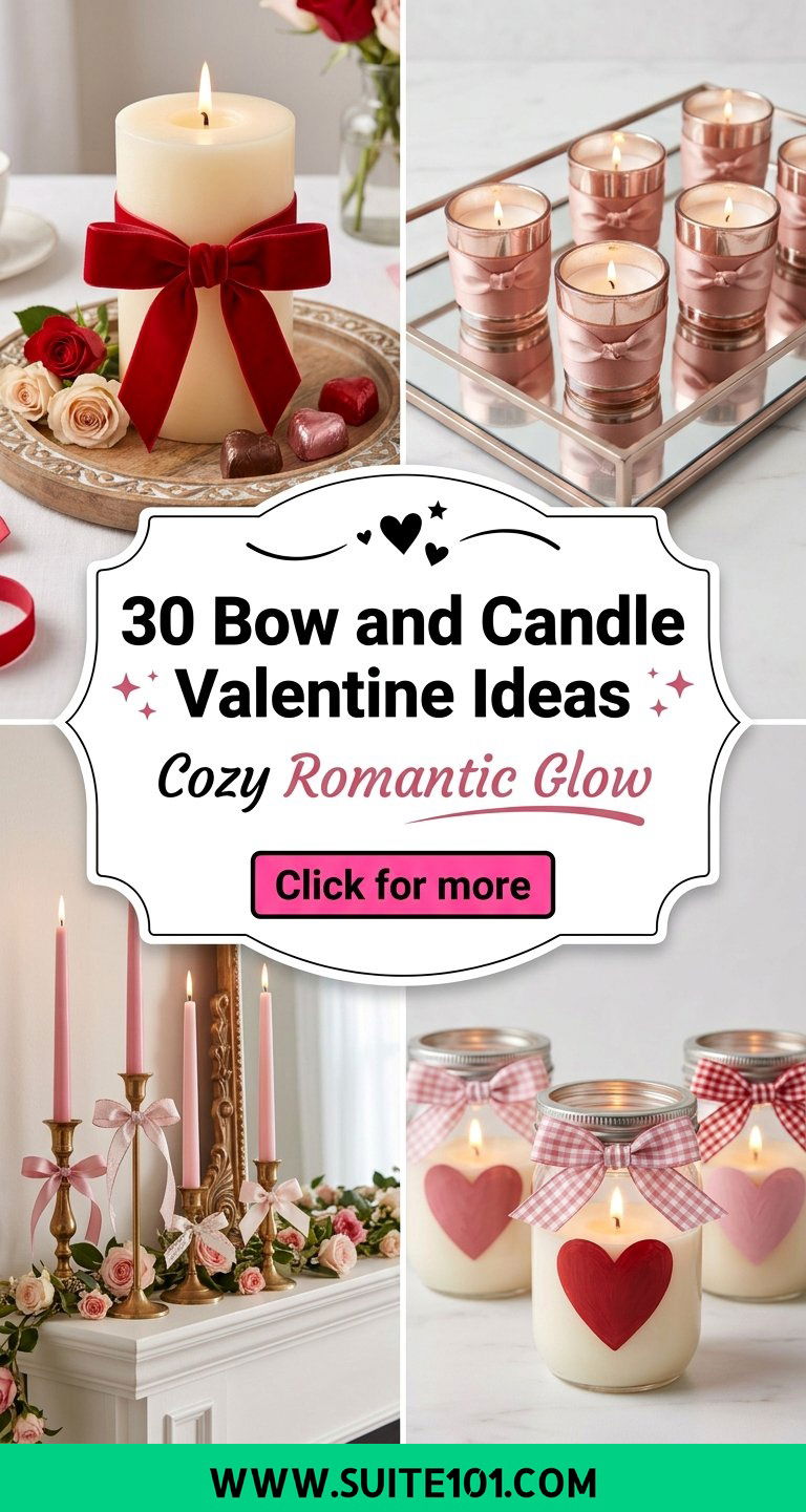 30 Bow and Candle Valentine Ideas for a Cozy Romantic Glow - 30 Bow and Candle Valentine Ideas for a Cozy, Romantic Glow