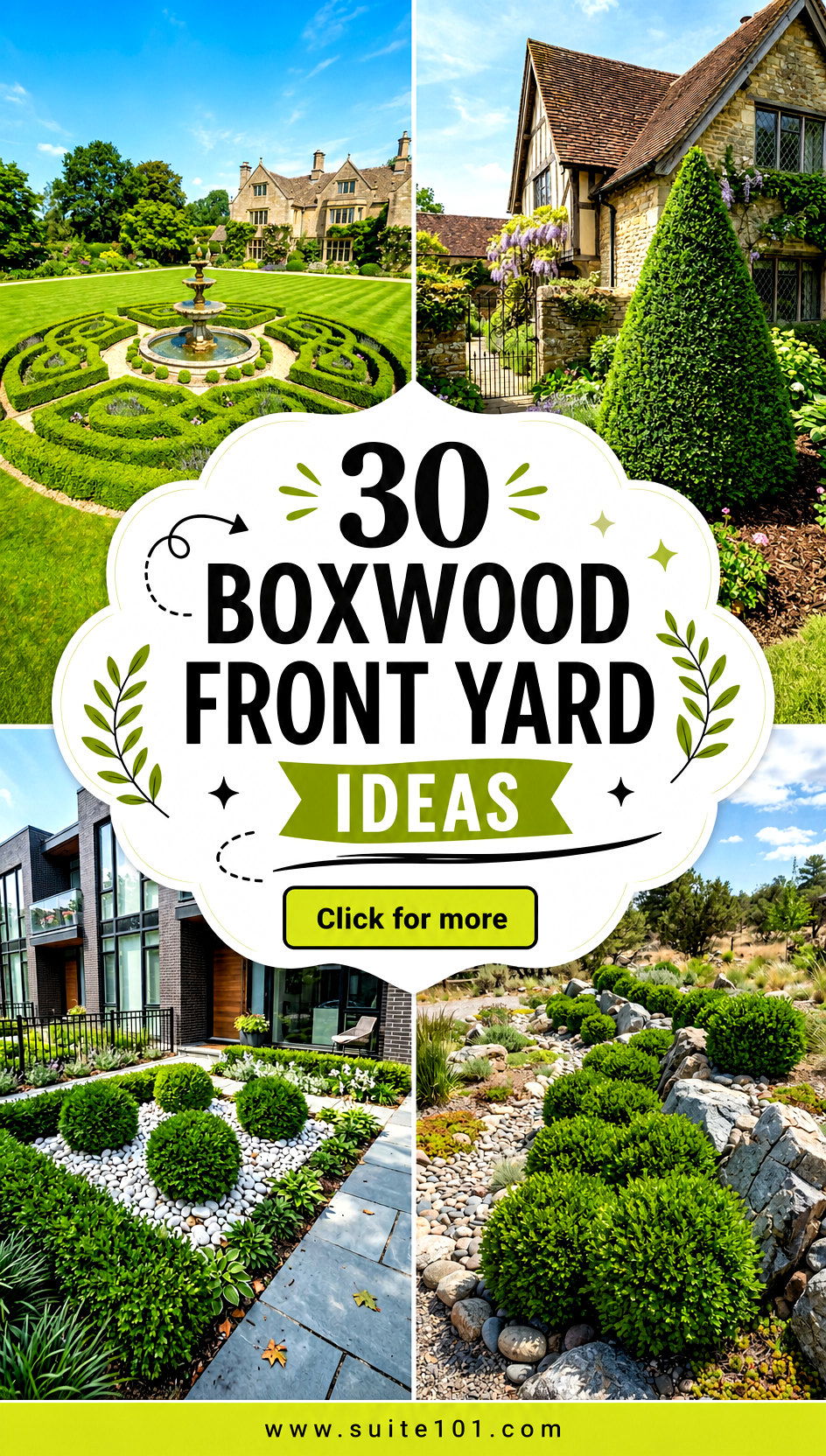 30 Boxwood Front Yard Ideas for a Fresh Friendly Welcome - 30 Boxwood Front Yard Ideas for a Fresh, Friendly Welcome