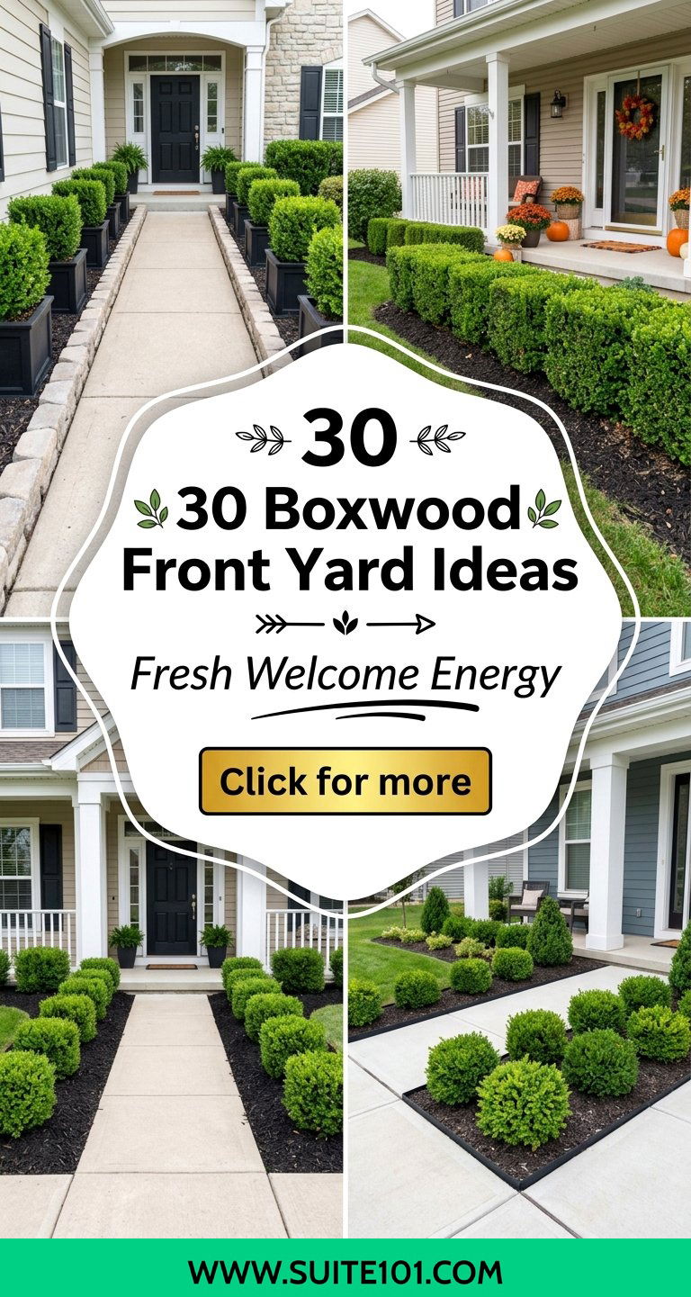 30 Boxwood Front Yard Ideas for a Fresh Friendly Welcome - 30 Boxwood Front Yard Ideas for a Fresh, Friendly Welcome