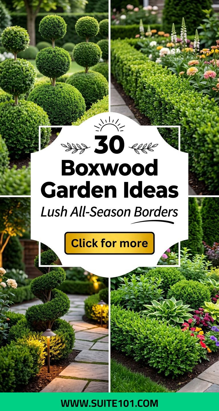 30 Boxwood Garden Ideas for Lush Curb Appeal All Season - 30 Boxwood Garden Ideas for Lush Curb Appeal All Season
