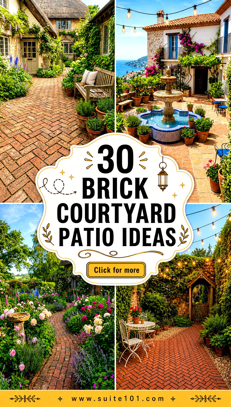 30 Brick Courtyard Patio Ideas for Cozy Outdoor Entertaining - 30 Brick Courtyard Patio Ideas for Cozy Outdoor Entertaining
