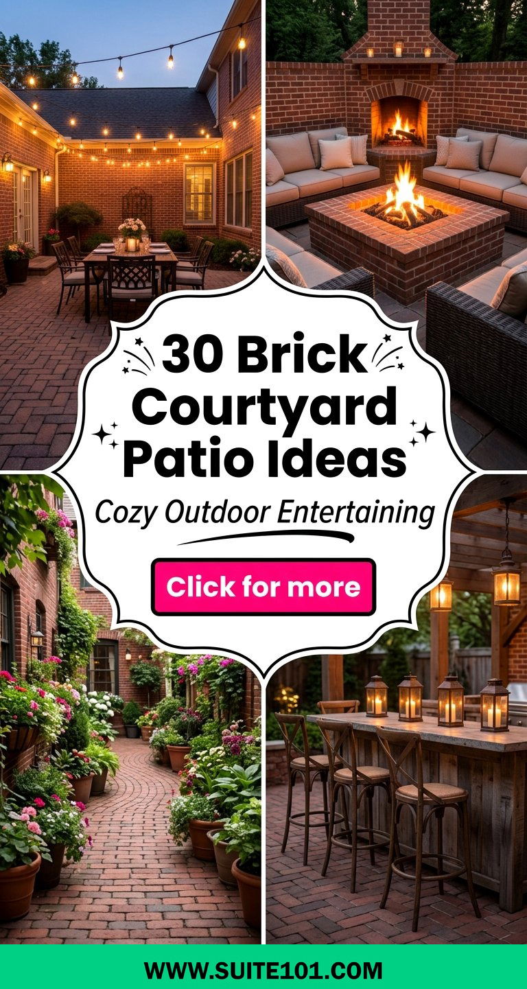 30 Brick Courtyard Patio Ideas for Cozy Outdoor Entertaining - 30 Brick Courtyard Patio Ideas for Cozy Outdoor Entertaining