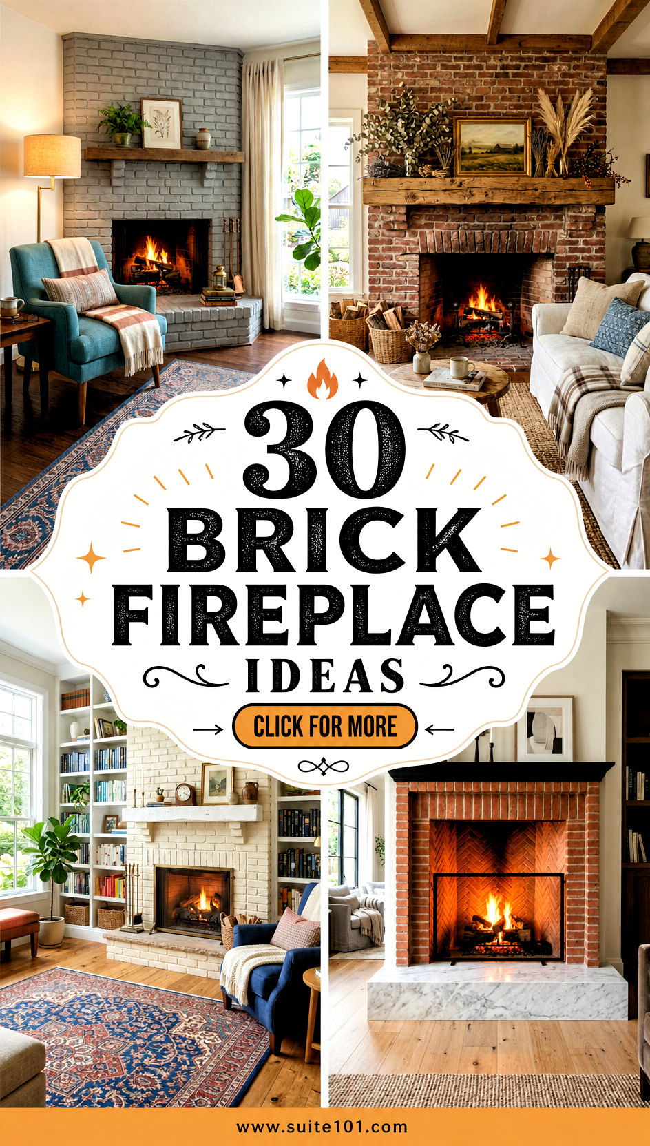 30 Brick Fireplace Ideas to Add Warmth and Vintage Character - 30 Brick Fireplace Ideas to Add Warmth and Vintage Character