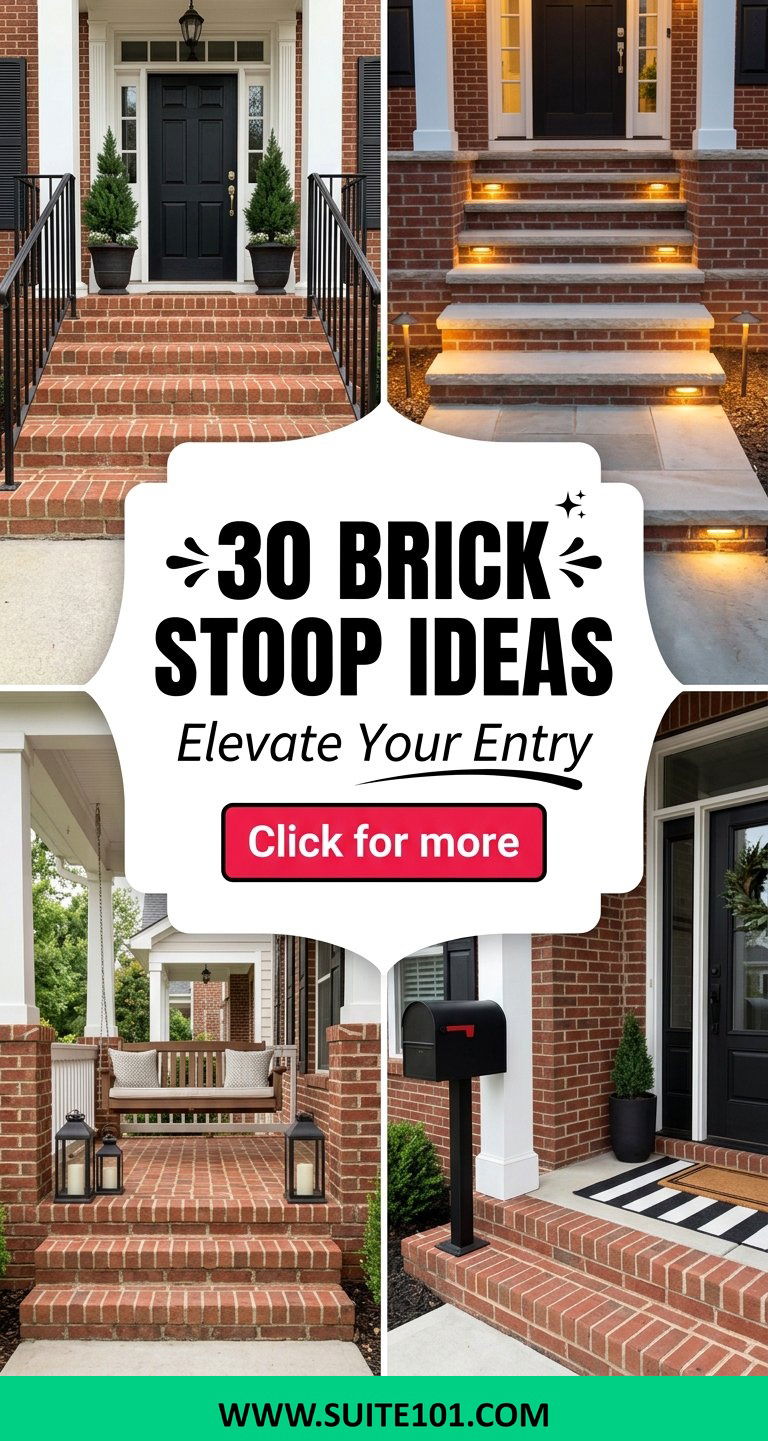 30 Brick Stoop Ideas to Upgrade Your Front Entry This Weekend - 30 Brick Stoop Ideas to Upgrade Your Front Entry This Weekend