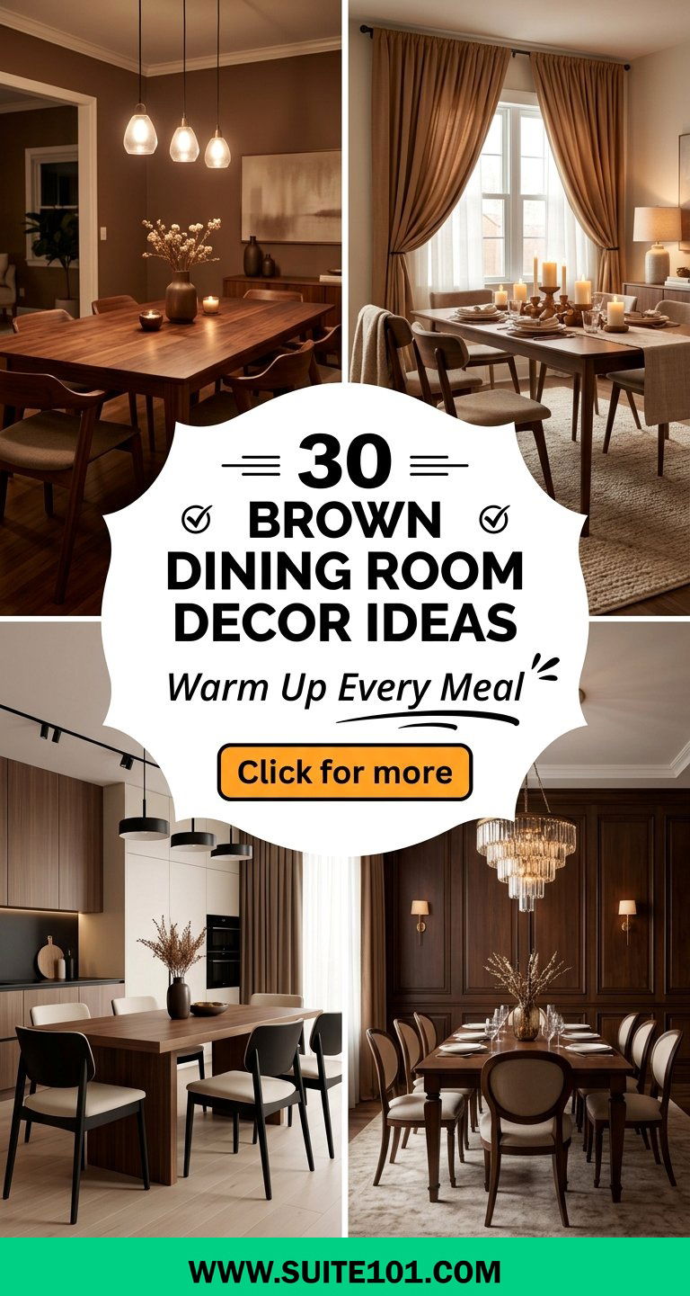 30 Brown Dining Room Decor Ideas to Warm Up Every Meal Today - 30 Brown Dining Room Decor Ideas to Warm Up Every Meal Today