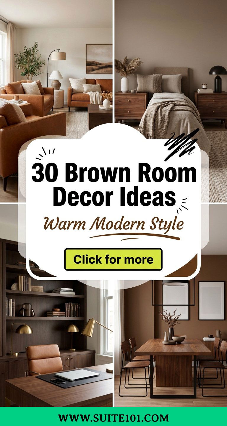 30 Brown Room Decor Ideas for Warm Modern Style Youll Love - 30 Brown Room Decor Ideas for Warm, Modern Style You'll Love