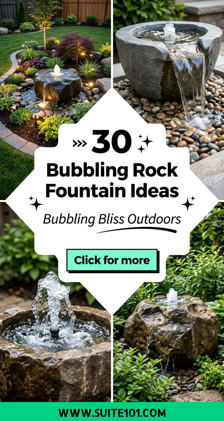 30 Bubbling Rock Fountain Ideas to Elevate Any Outdoor Space - 30 Bubbling Rock Fountain Ideas to Elevate Any Outdoor Space