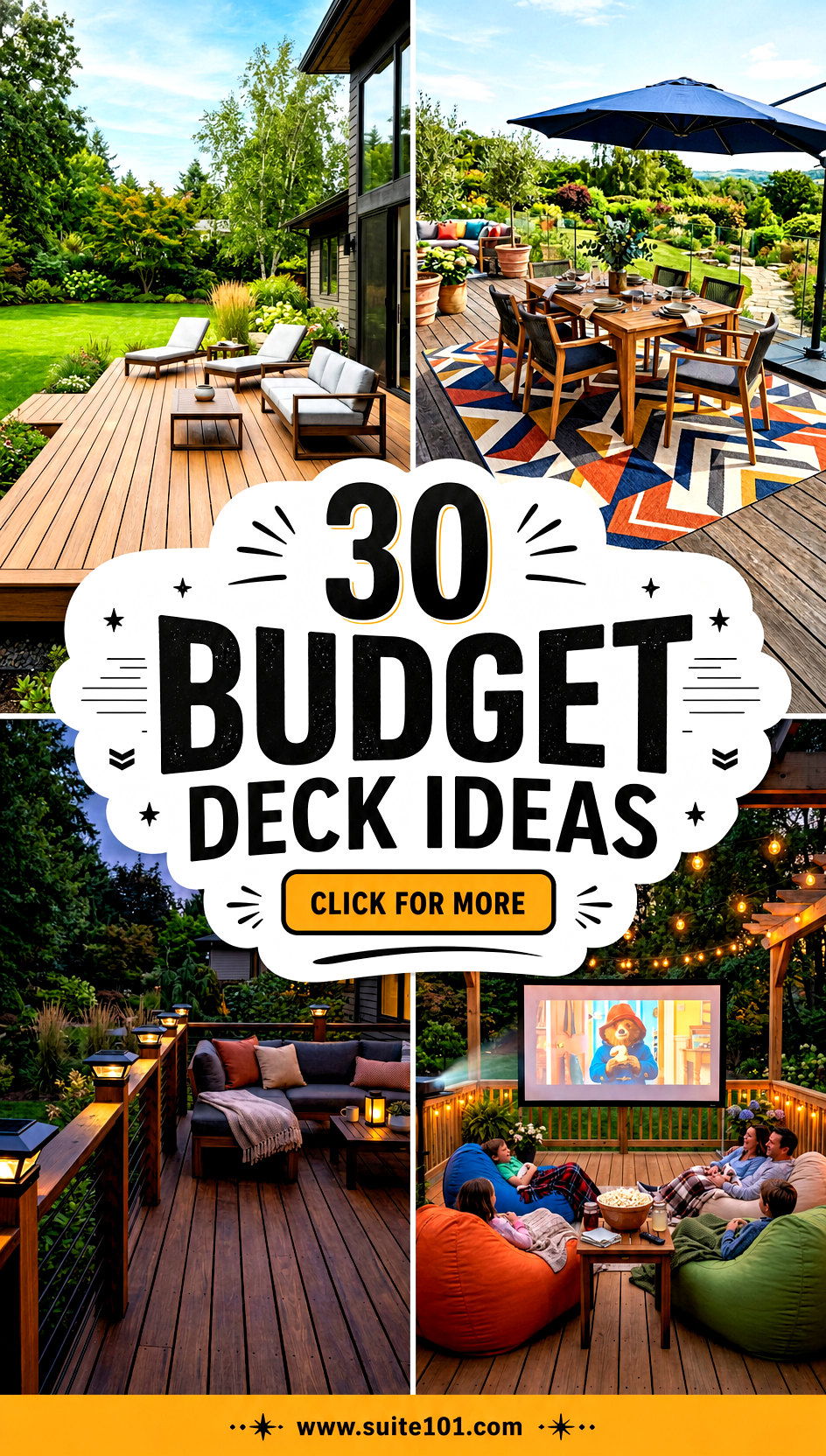 30 Budget Deck Ideas to Build a Weekend-Ready Outdoor Retreat - 30 Budget Deck Ideas to Build a Weekend-Ready Outdoor Retreat