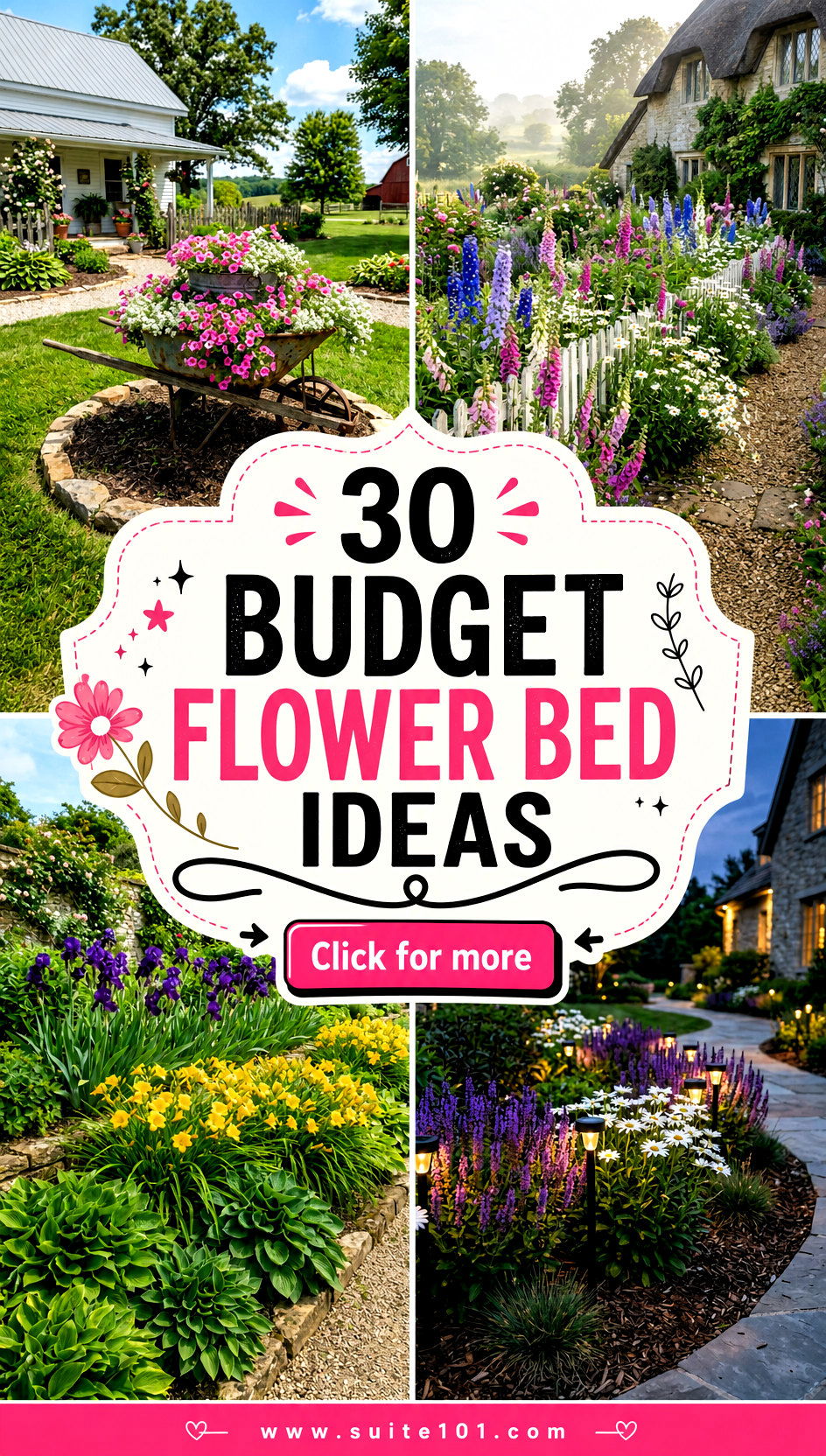 30 Budget Flower Bed Ideas for Colorful Blooms on a Budget - 30 Budget Flower Bed Ideas for Colorful Blooms on a Budget