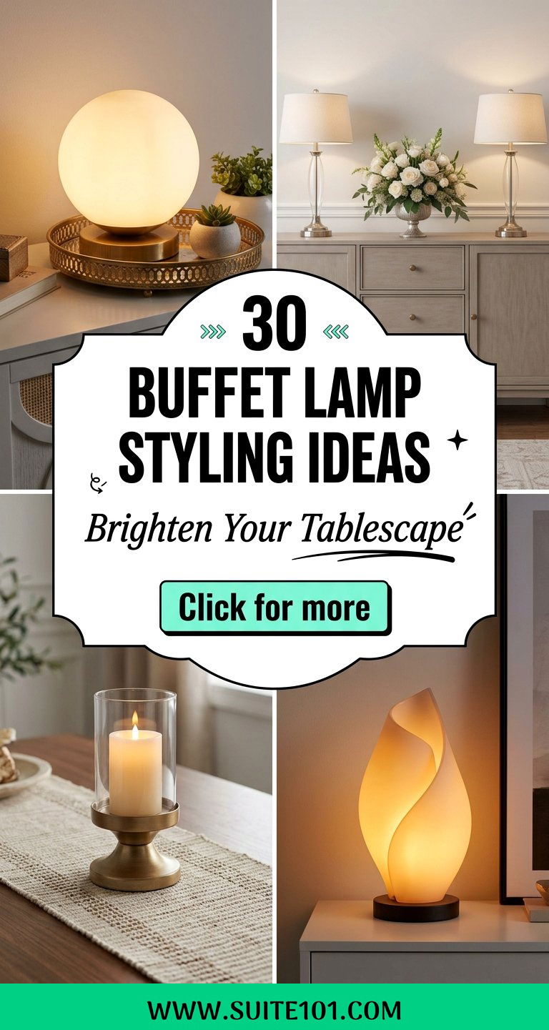 30 Buffet Lamp Styling Ideas to Brighten Your Tablescape - 30 Buffet Lamp Styling Ideas to Brighten Your Tablescape
