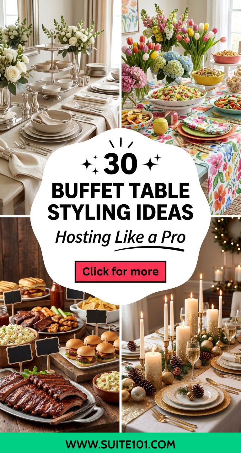 30 Buffet Table Styling Ideas for Hosting Like a Pro - 30 Buffet Table Styling Ideas for Hosting Like a Pro
