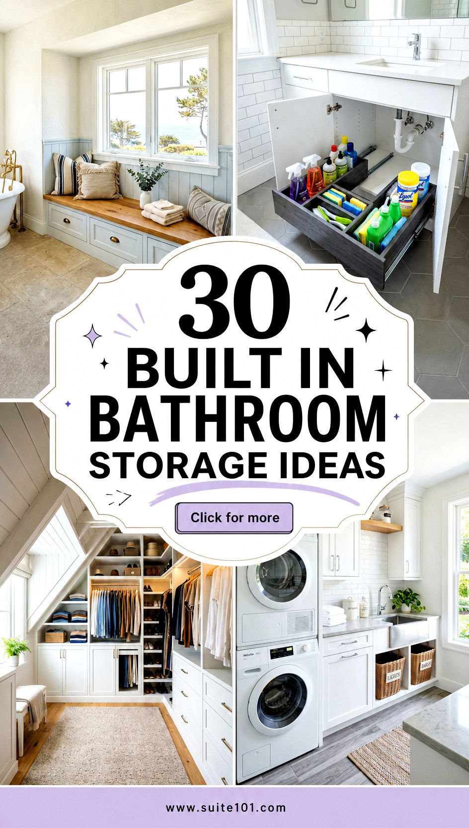 30 Built In Bathroom Storage Ideas for a Clean Clutter-Free Home - 30 Built In Bathroom Storage Ideas for a Clean, Clutter-Free Home