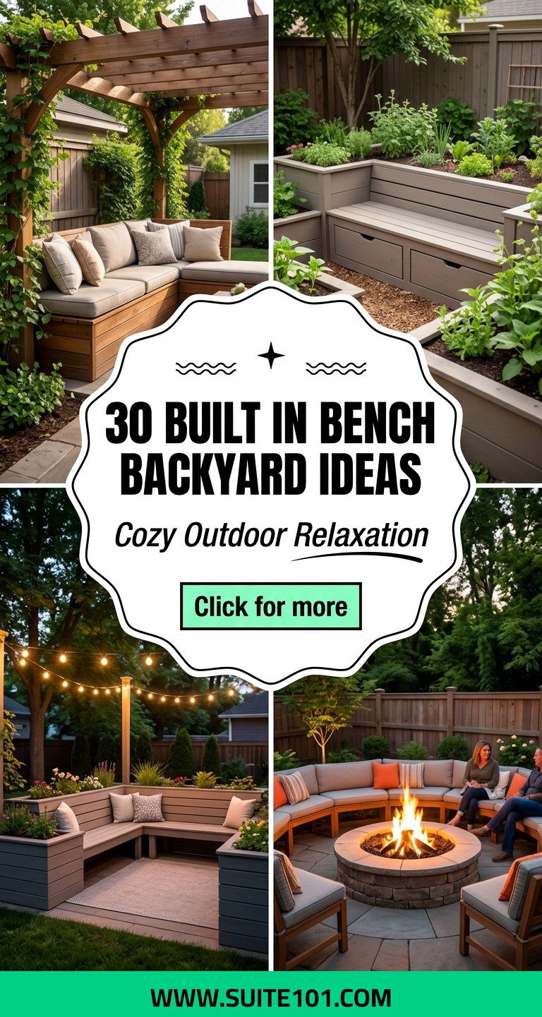 30 Built In Bench Backyard Ideas for Cozy Outdoor Relaxation - 30 Built In Bench Backyard Ideas for Cozy Outdoor Relaxation