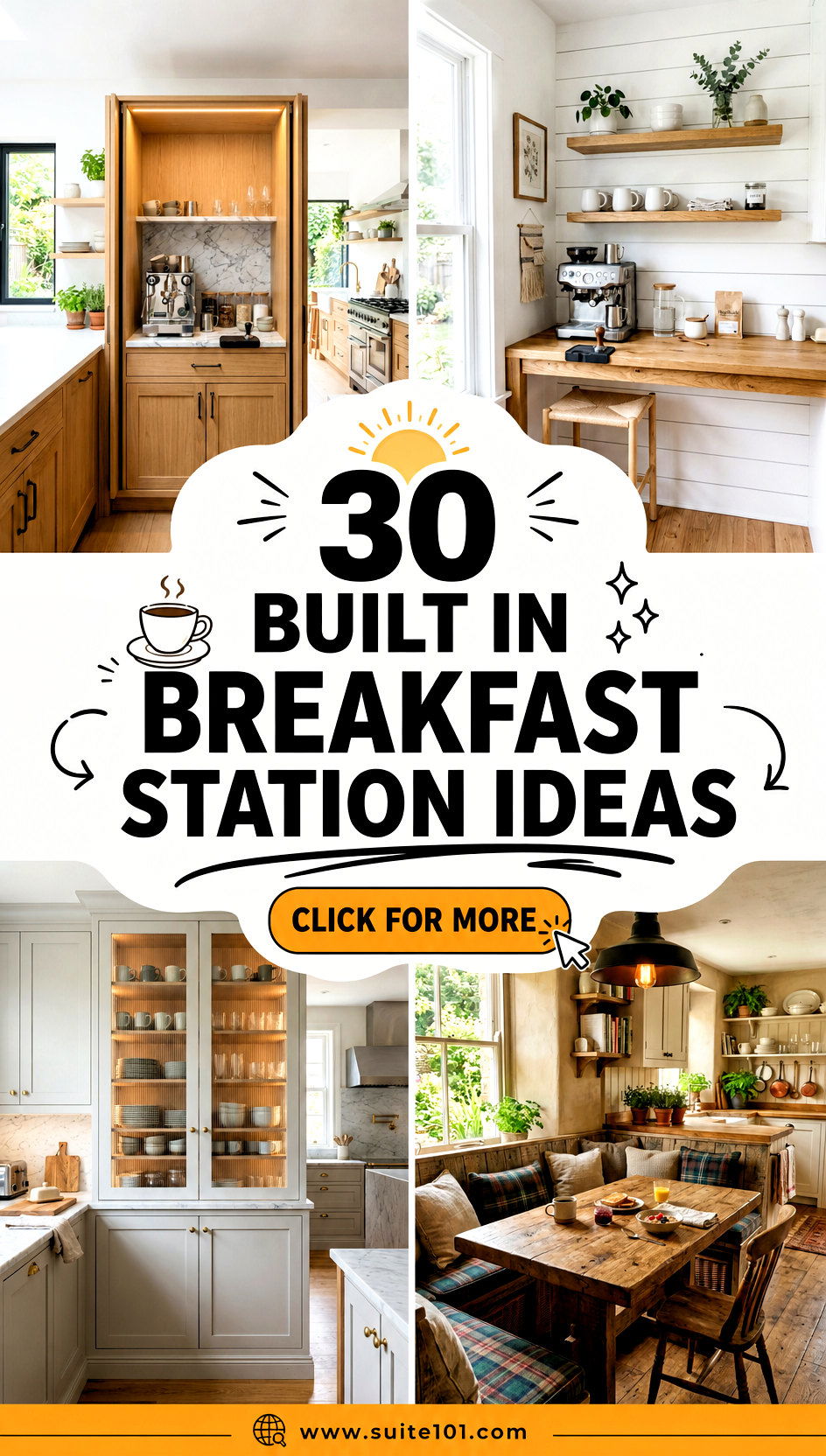 30 Built In Breakfast Station Ideas for Easy Organized Mornings - 30 Built In Breakfast Station Ideas for Easy, Organized Mornings