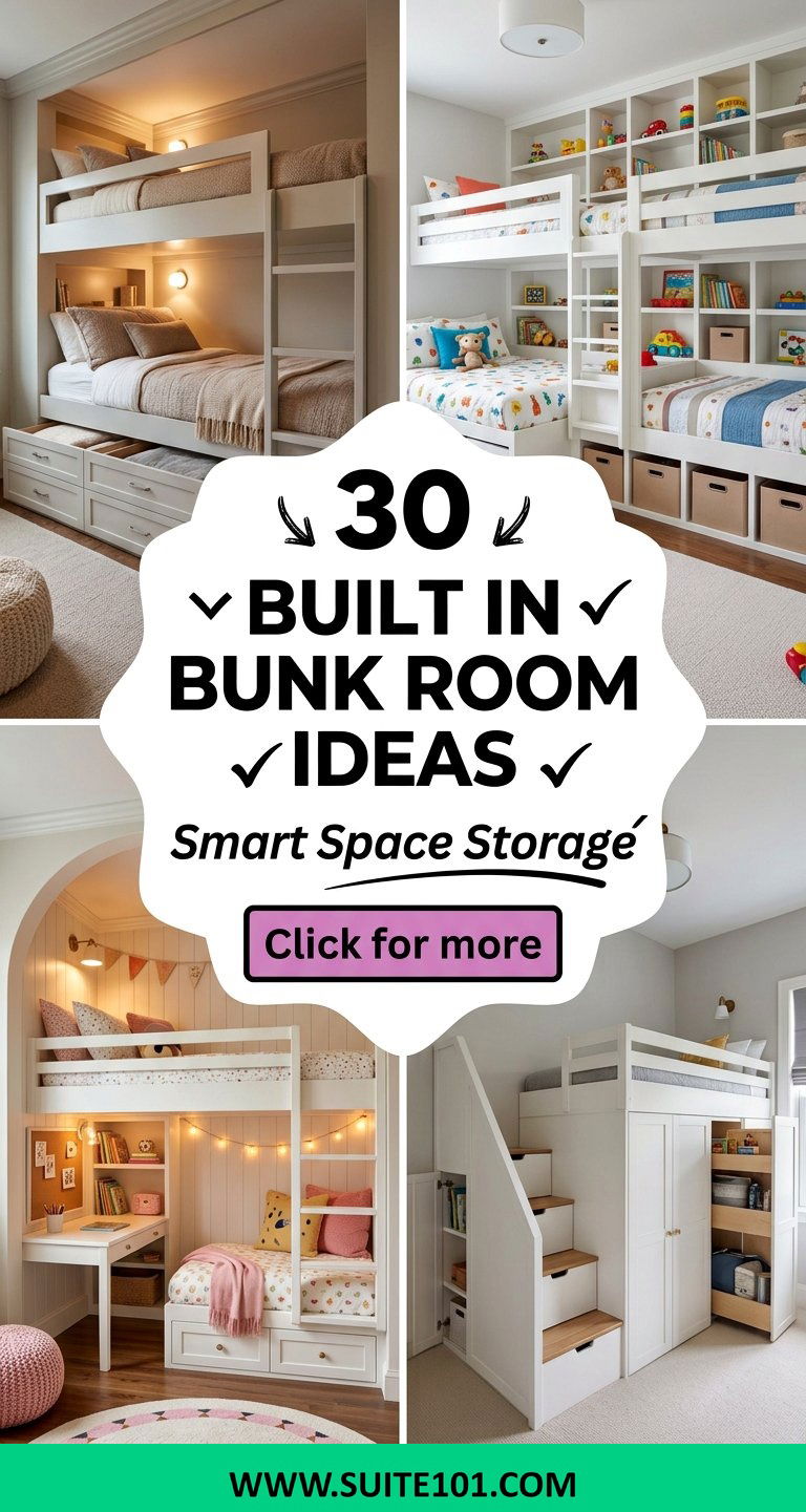 30 Built In Bunk Room Ideas for Kids Smart Space Storage - 30 Built In Bunk Room Ideas for Kids: Smart Space Storage
