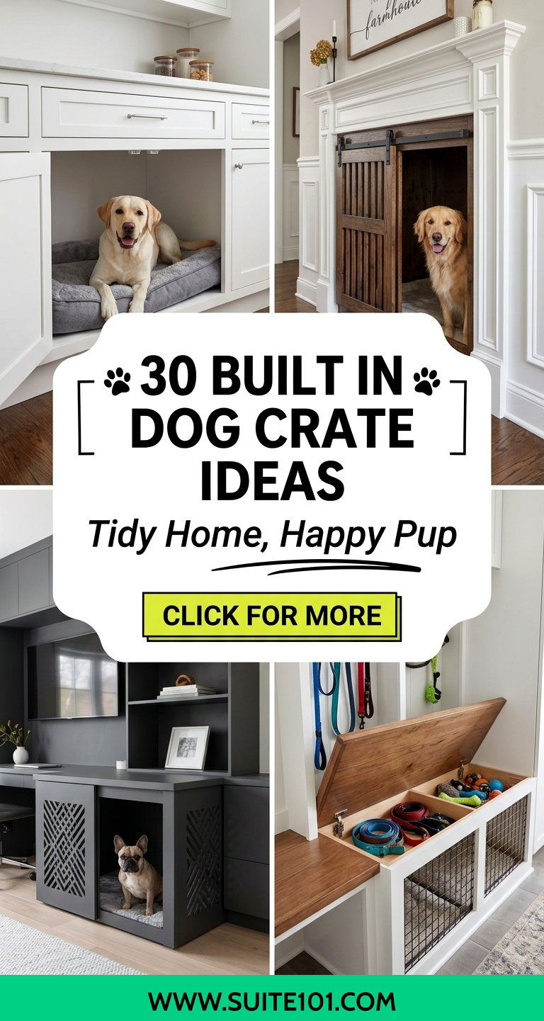 30 Built In Dog Crate Ideas for a Stylish Organized Home - 30 Built In Dog Crate Ideas for a Stylish, Organized Home