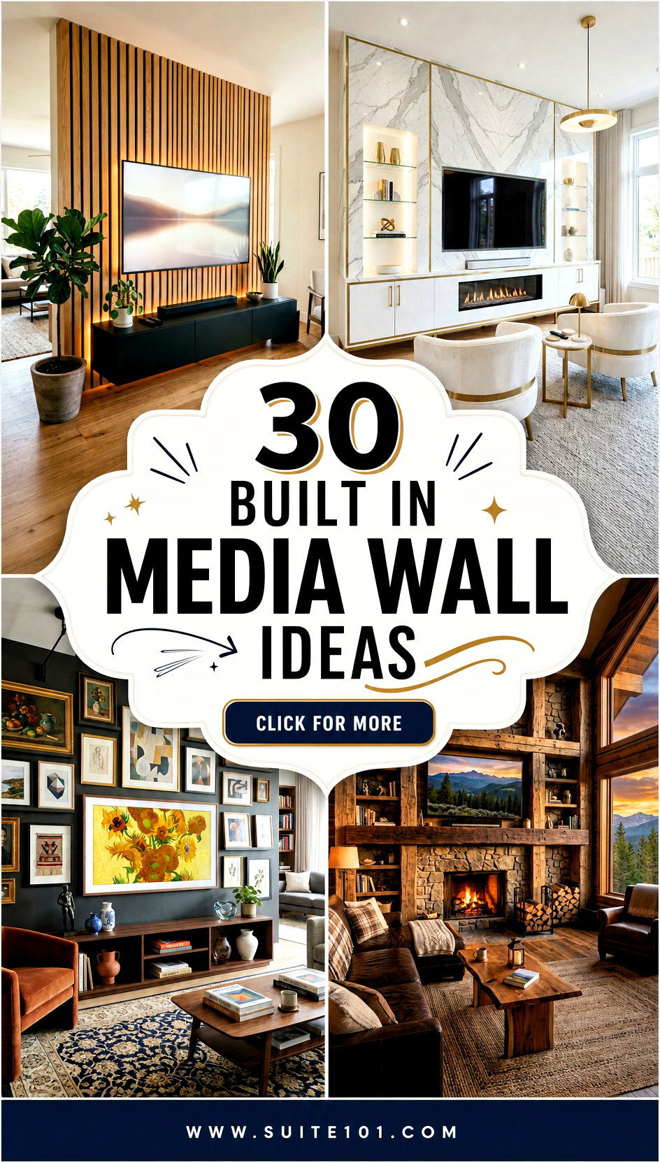 30 Built In Media Wall Ideas for a Sleek Modern Living Room - 30 Built In Media Wall Ideas for a Sleek, Modern Living Room