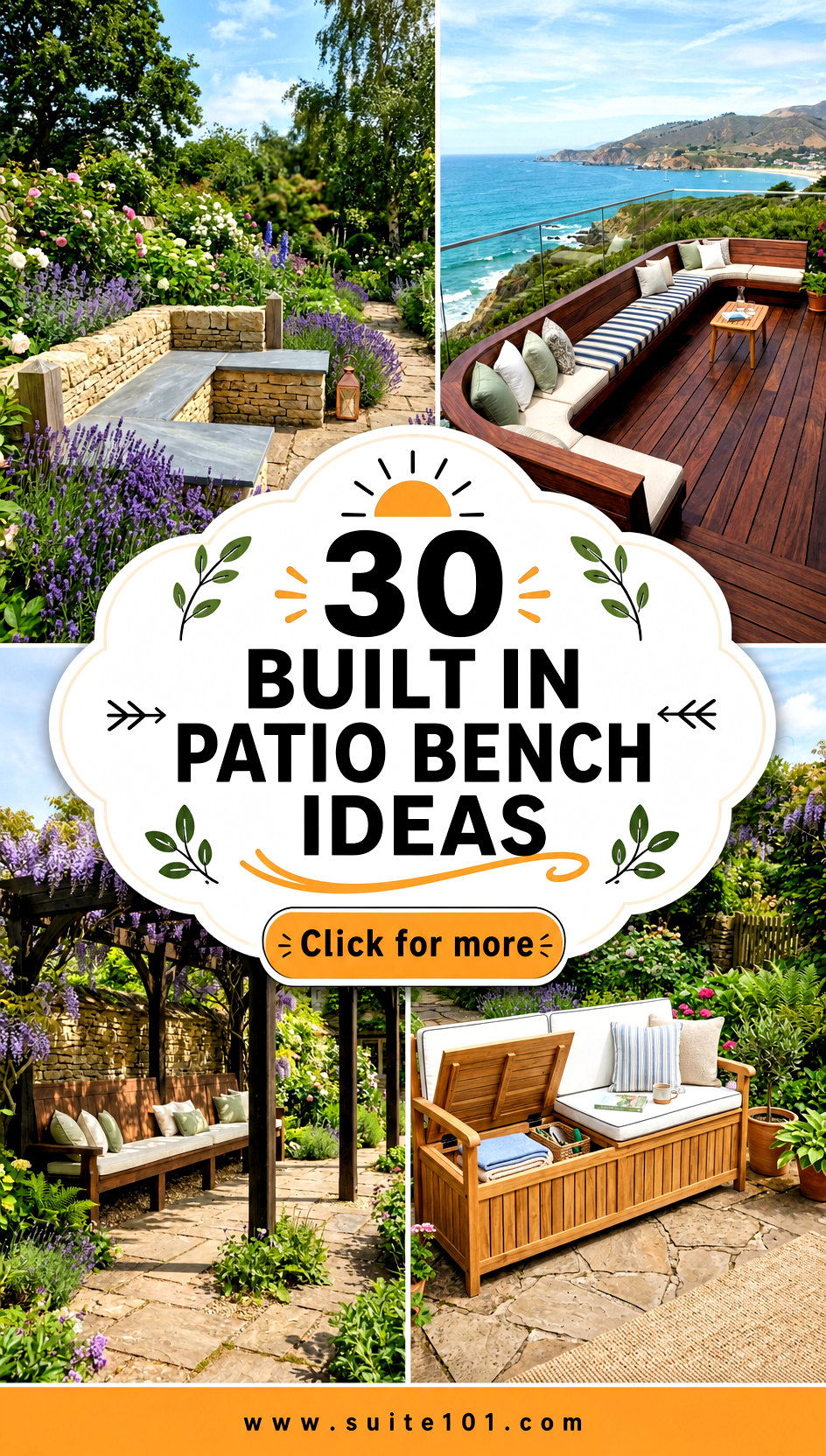 30 Built In Patio Bench Ideas to Create Your Perfect Outdoor Nook - 30 Built In Patio Bench Ideas to Create Your Perfect Outdoor Nook