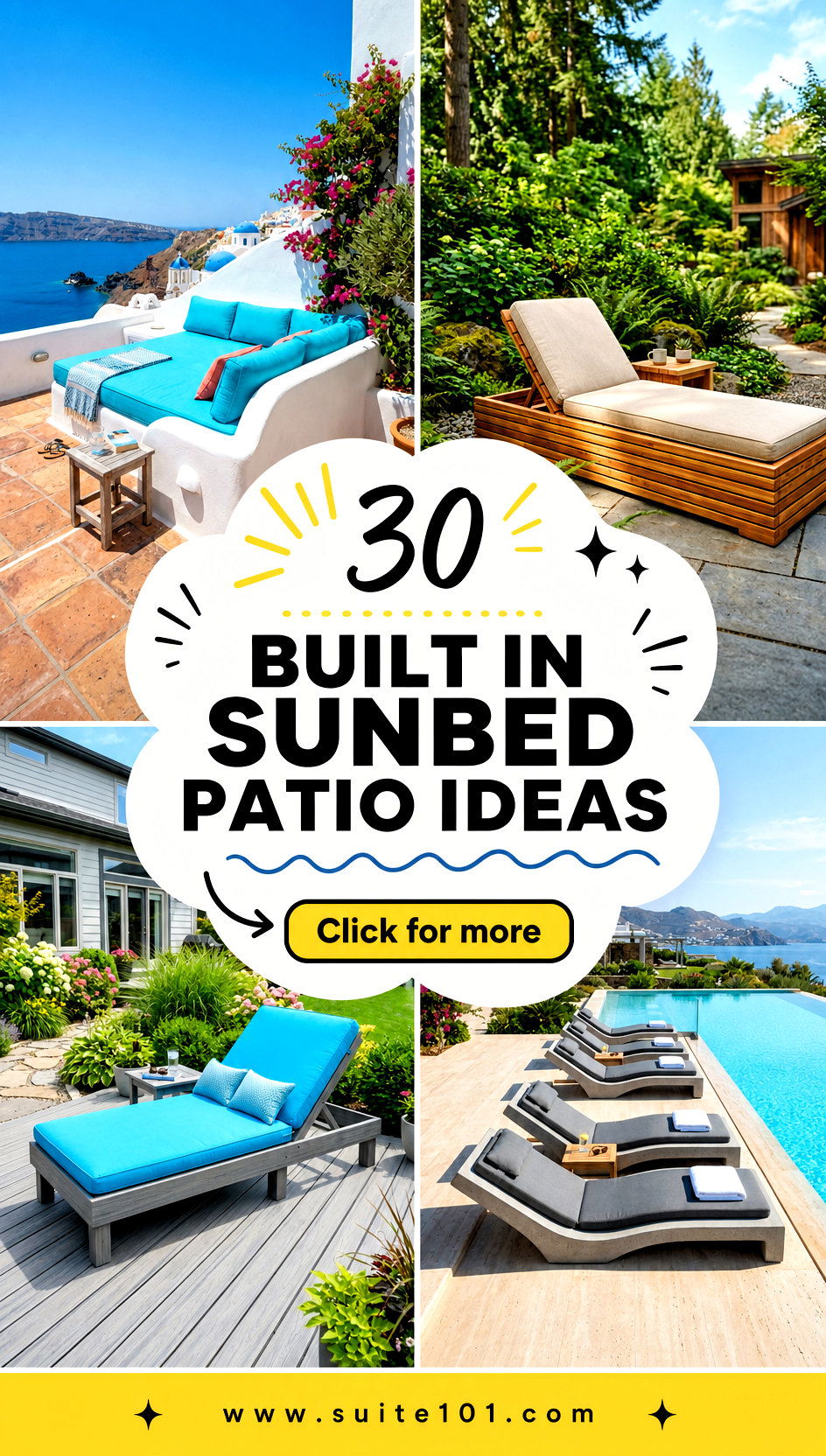 30 Built In Sunbed Patio Ideas for Ultimate Outdoor Relaxation - 30 Built In Sunbed Patio Ideas for Ultimate Outdoor Relaxation