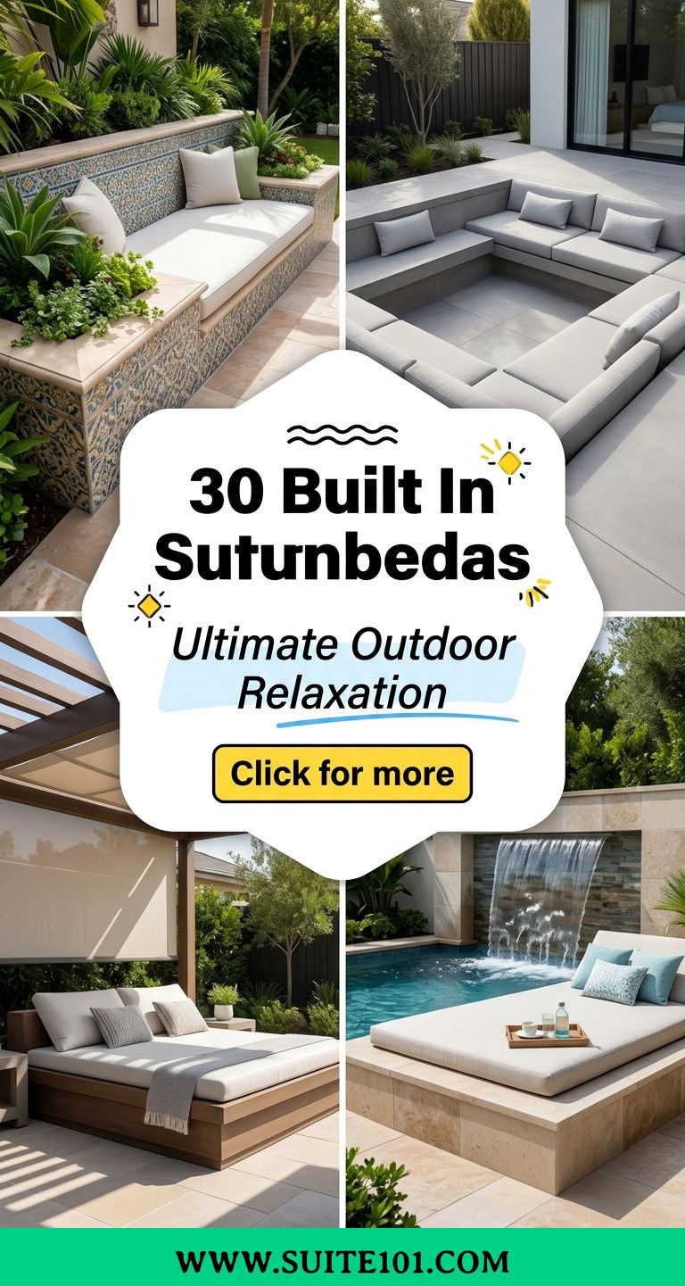 30 Built In Sunbed Patio Ideas for Ultimate Outdoor Relaxation - 30 Built In Sunbed Patio Ideas for Ultimate Outdoor Relaxation