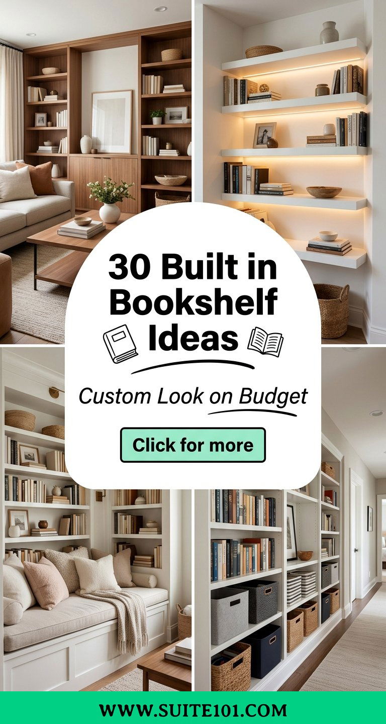 30 Built in Bookshelf Ideas for a Custom Look on Any Budget - 30 Built in Bookshelf Ideas for a Custom Look on Any Budget