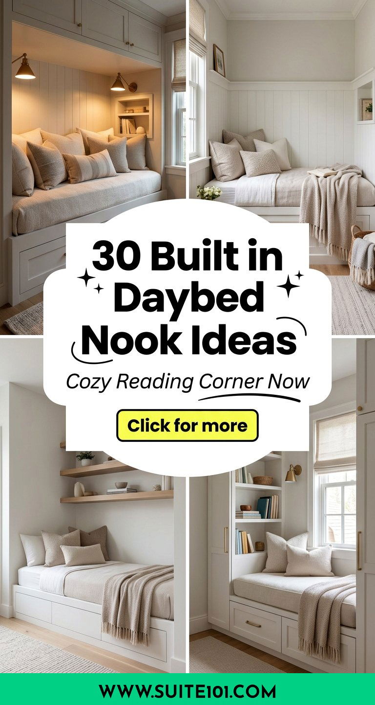 30 Built in Daybed Nook Ideas for Cozy Reading Corners at Home - 30 Built in Daybed Nook Ideas for Cozy Reading Corners at Home